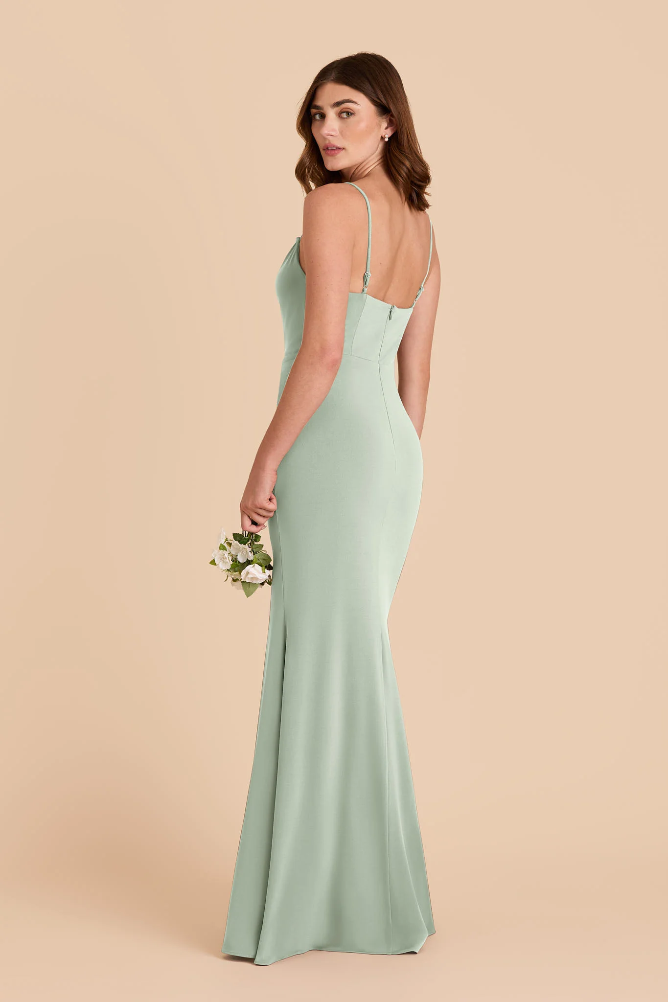 Ash Luxe Stretch Knit Dress - Sage - Image 4