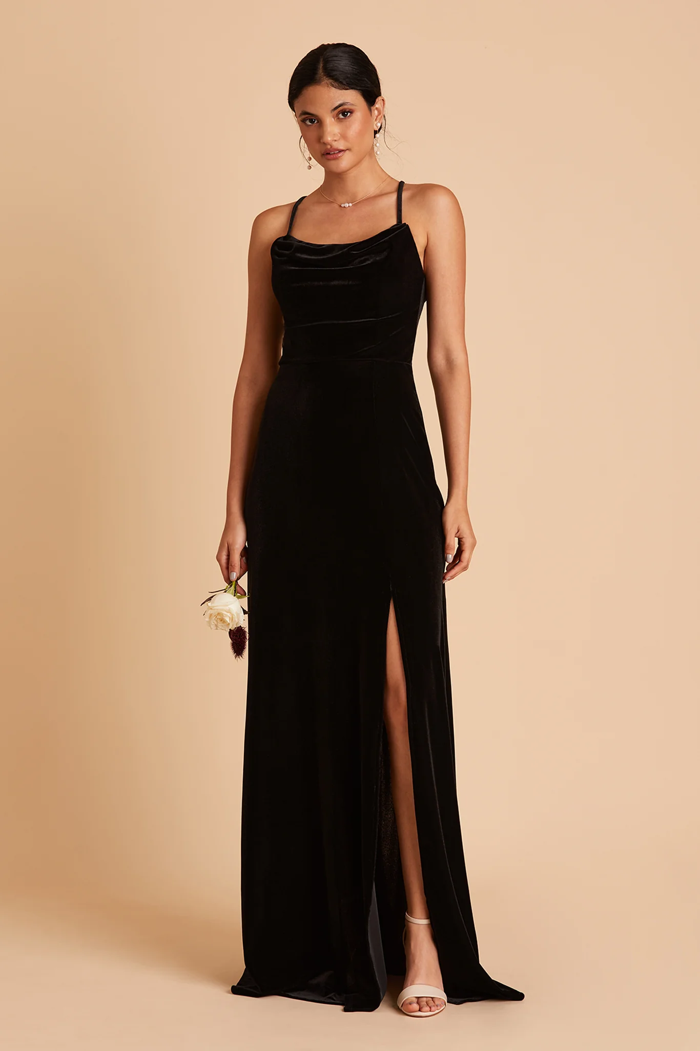 Ash Velvet Dress - Black - Image 4