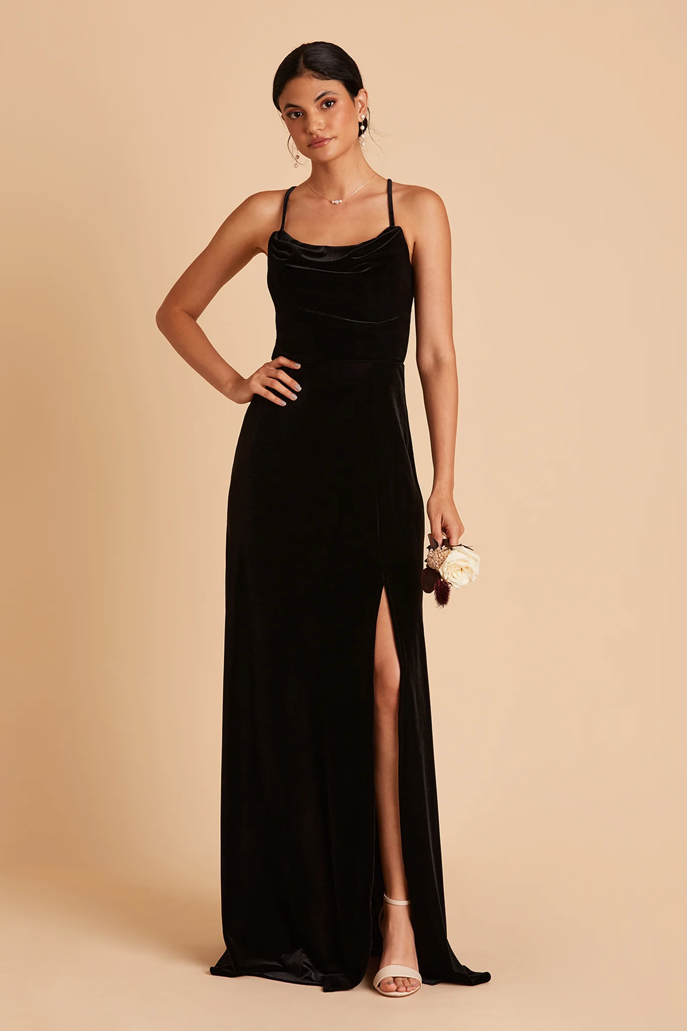 Ash Velvet Dress - Black - Image 6