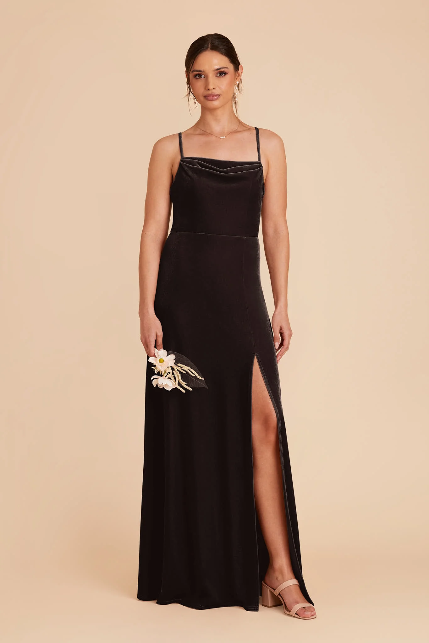 Ash Velvet Dress - Espresso