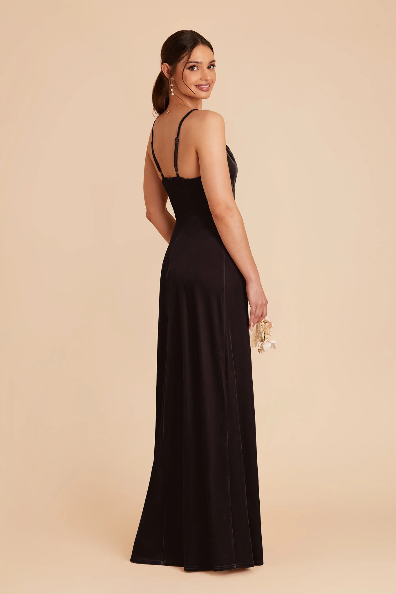 Ash Velvet Dress - Espresso - Image 4