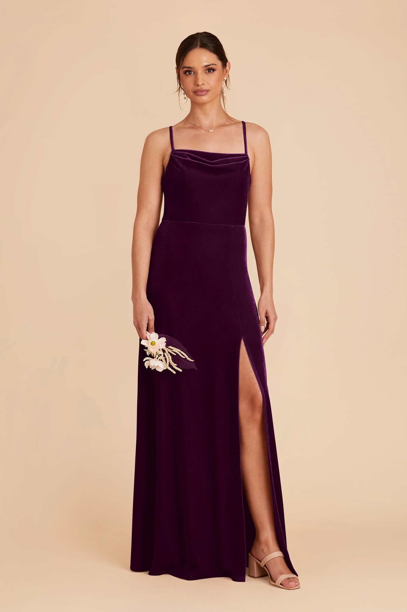 Ash Velvet Dress - Fig - Image 2