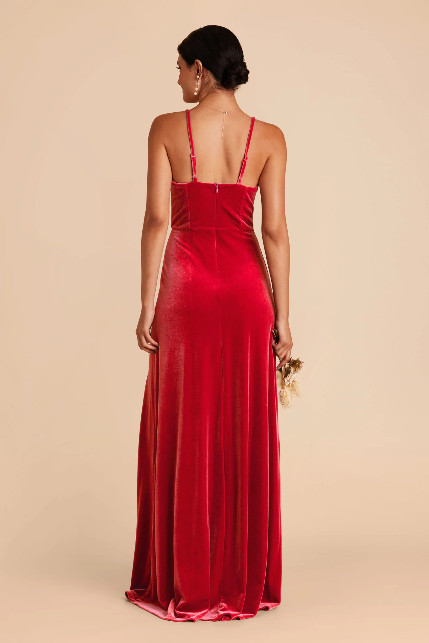 Ash Velvet Dress - Ruby Red - Image 5
