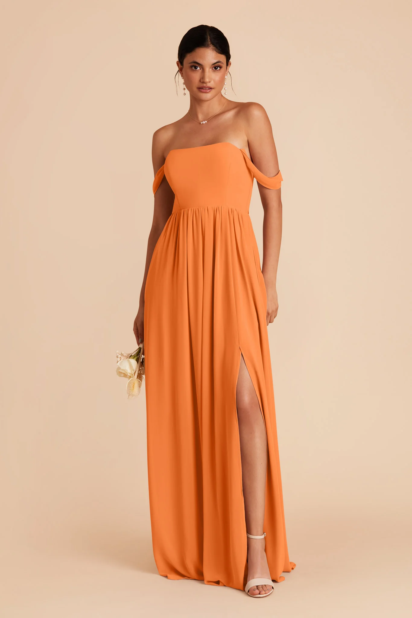 August Chiffon Dress - Apricot - Image 2