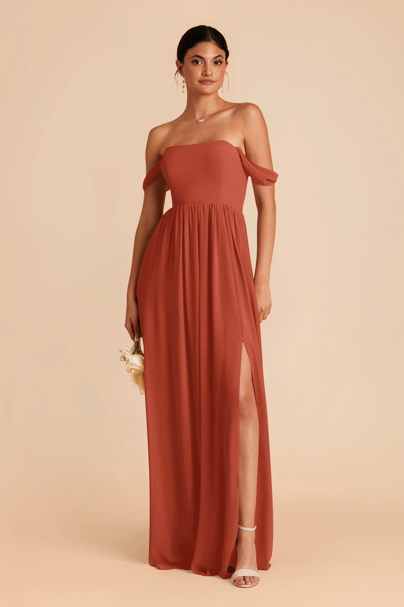 August Chiffon Dress - Auburn