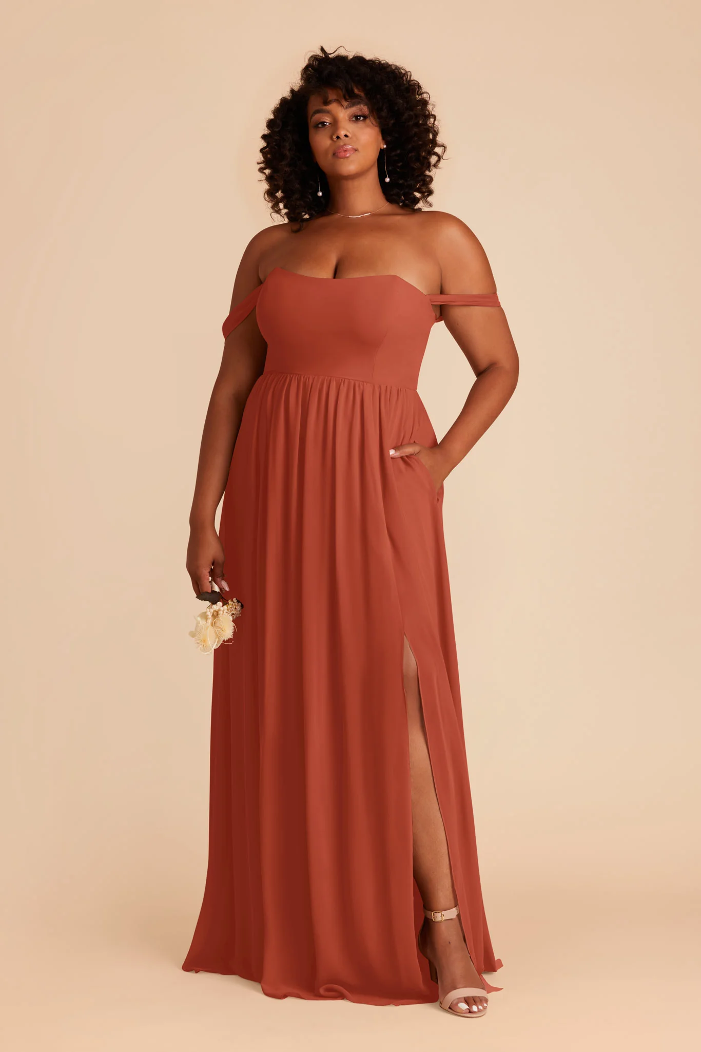 August Chiffon Dress - Auburn - Image 8