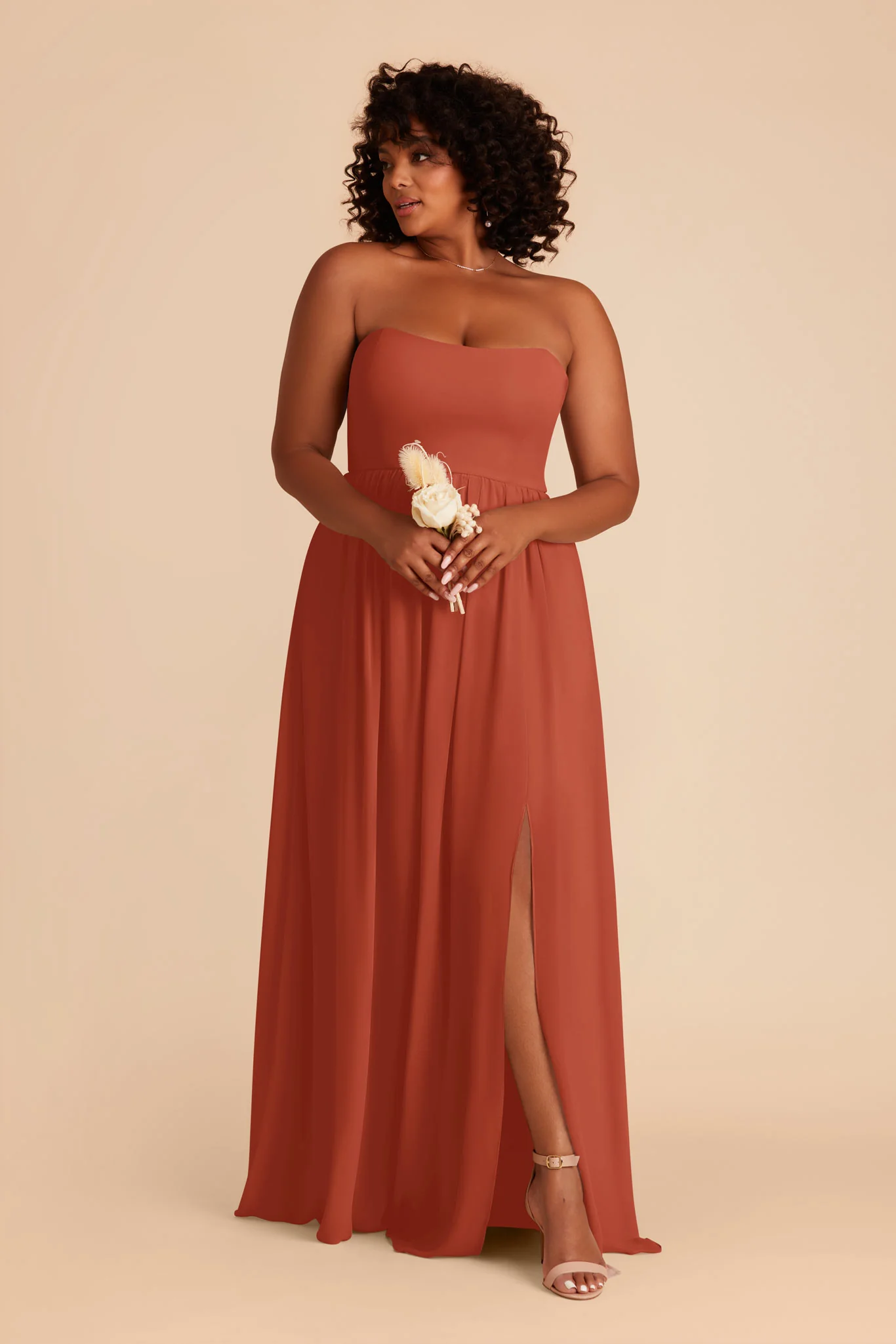 August Chiffon Dress - Auburn - Image 9