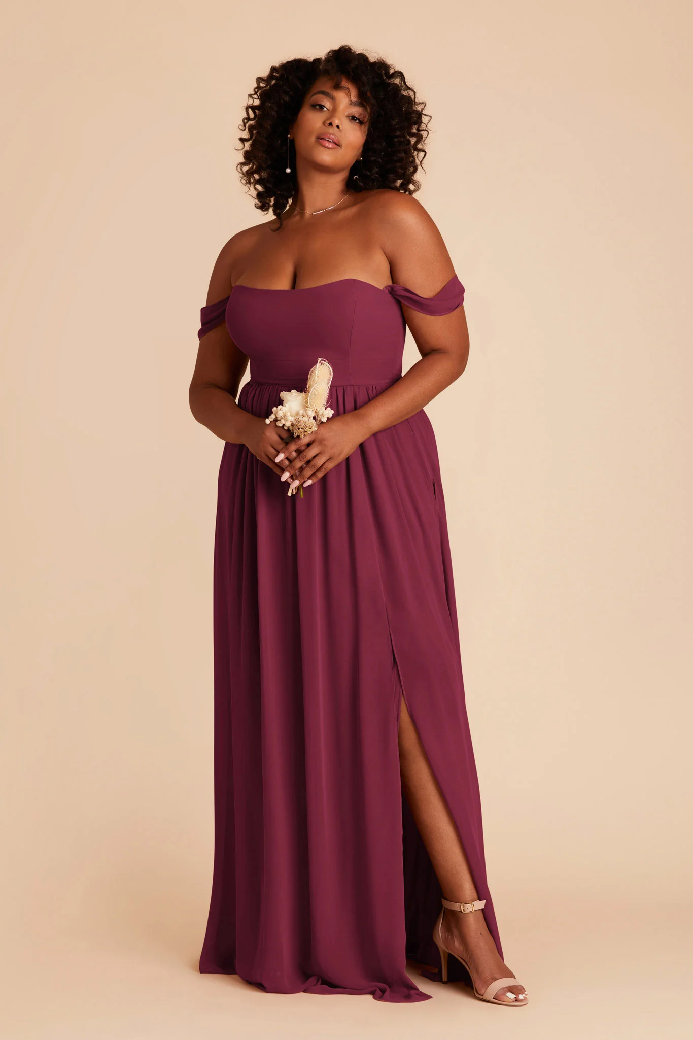 August Chiffon Dress - Berry - Image 2