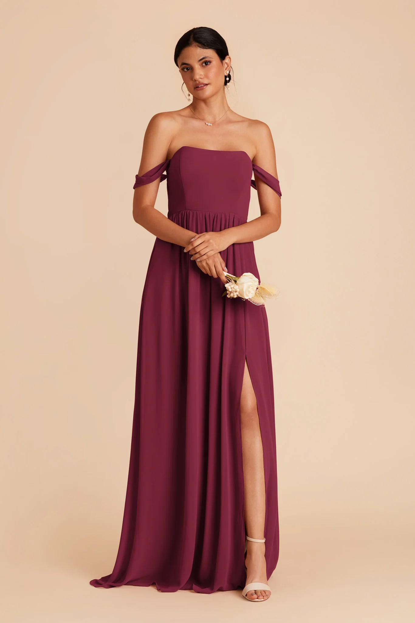 August Chiffon Dress - Berry - Image 4