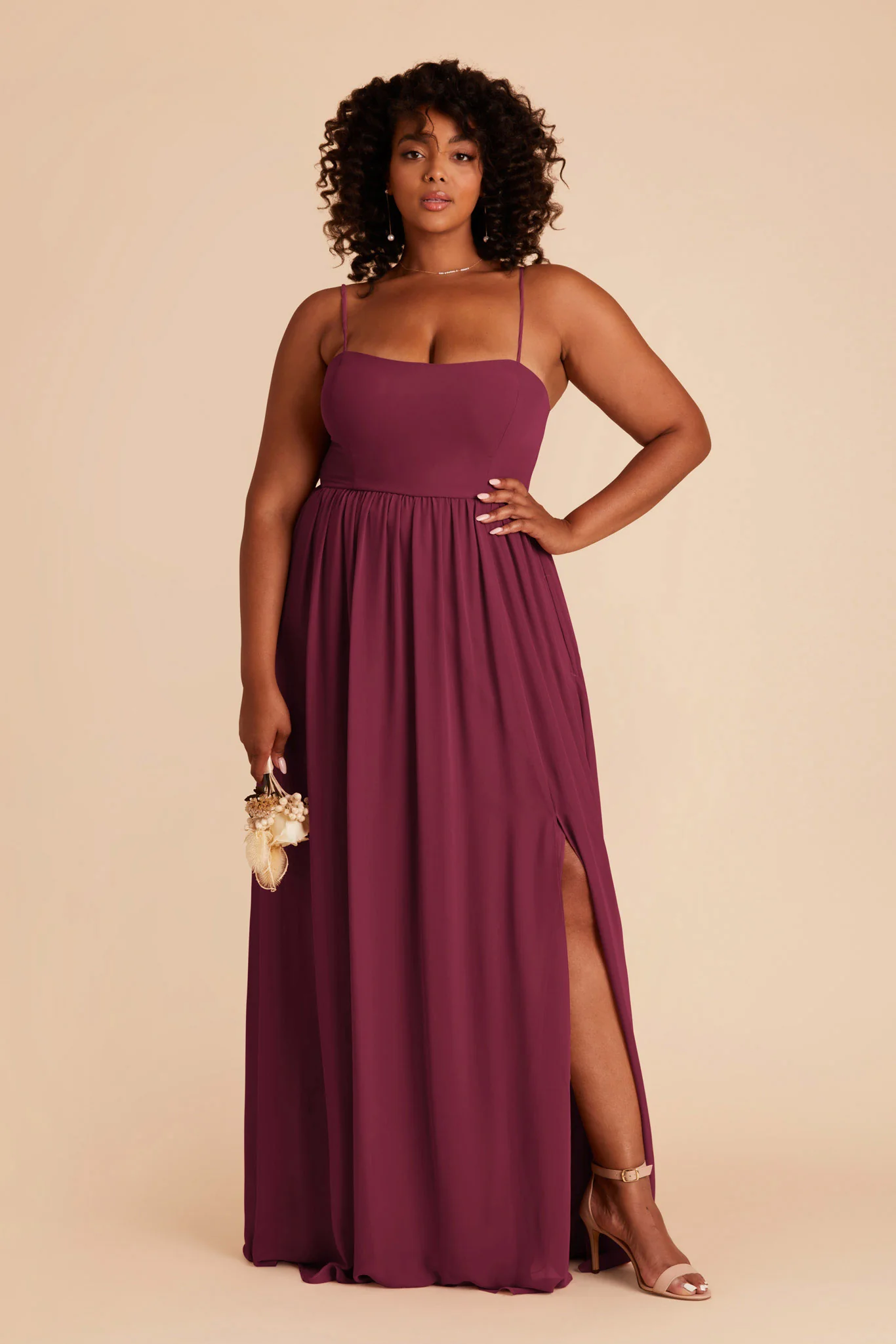 August Chiffon Dress - Berry - Image 7