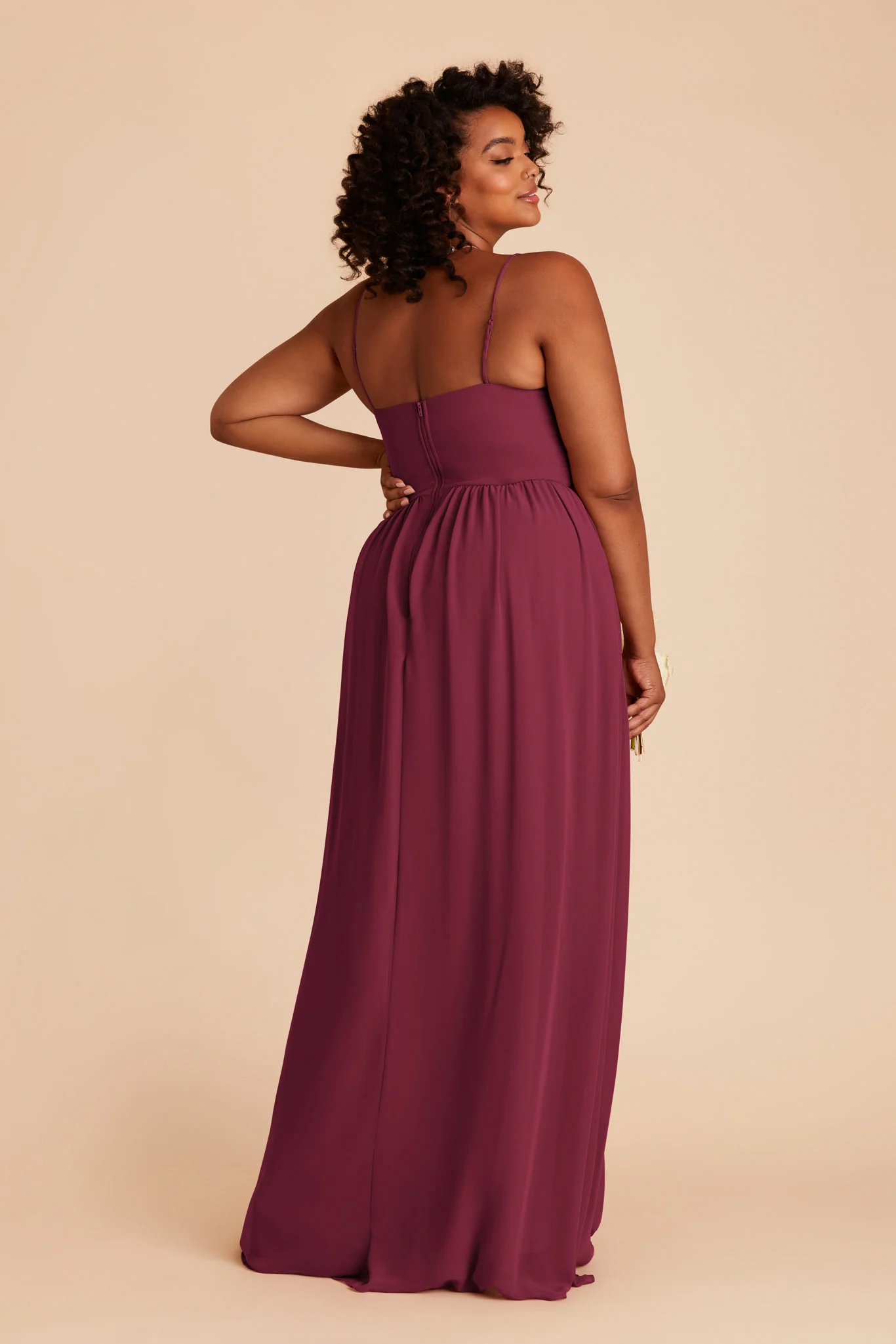 August Chiffon Dress - Berry - Image 8