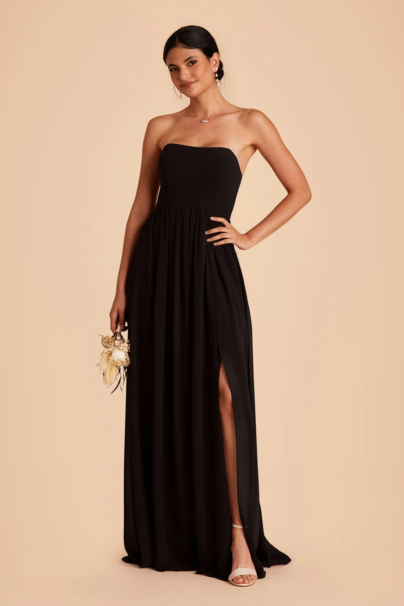 August Chiffon Dress - Black
