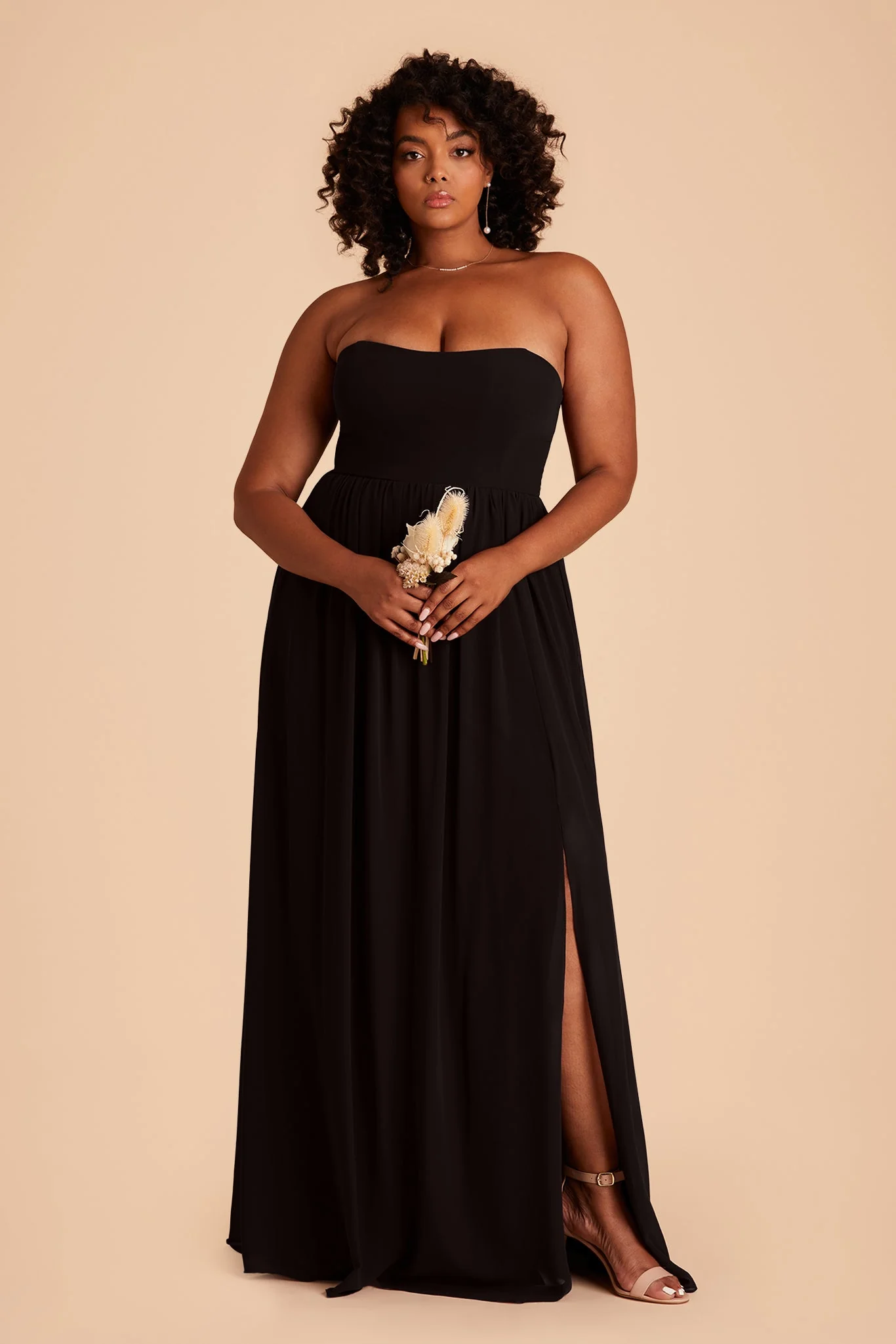 August Chiffon Dress - Black - Image 11