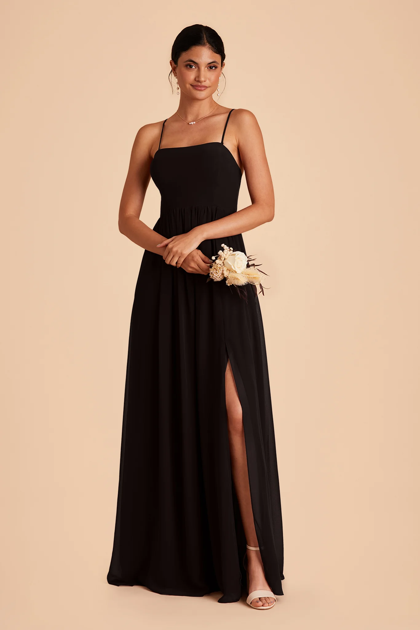 August Chiffon Dress - Black - Image 4