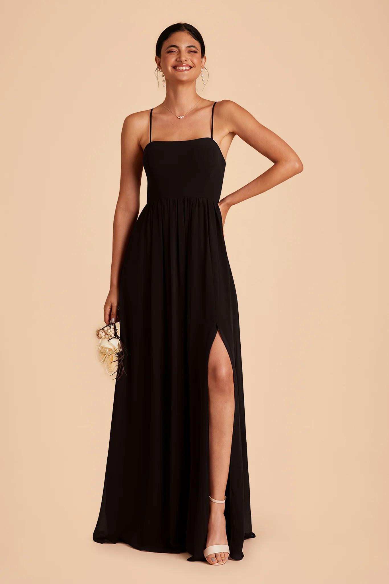 August Chiffon Dress - Black - Image 7