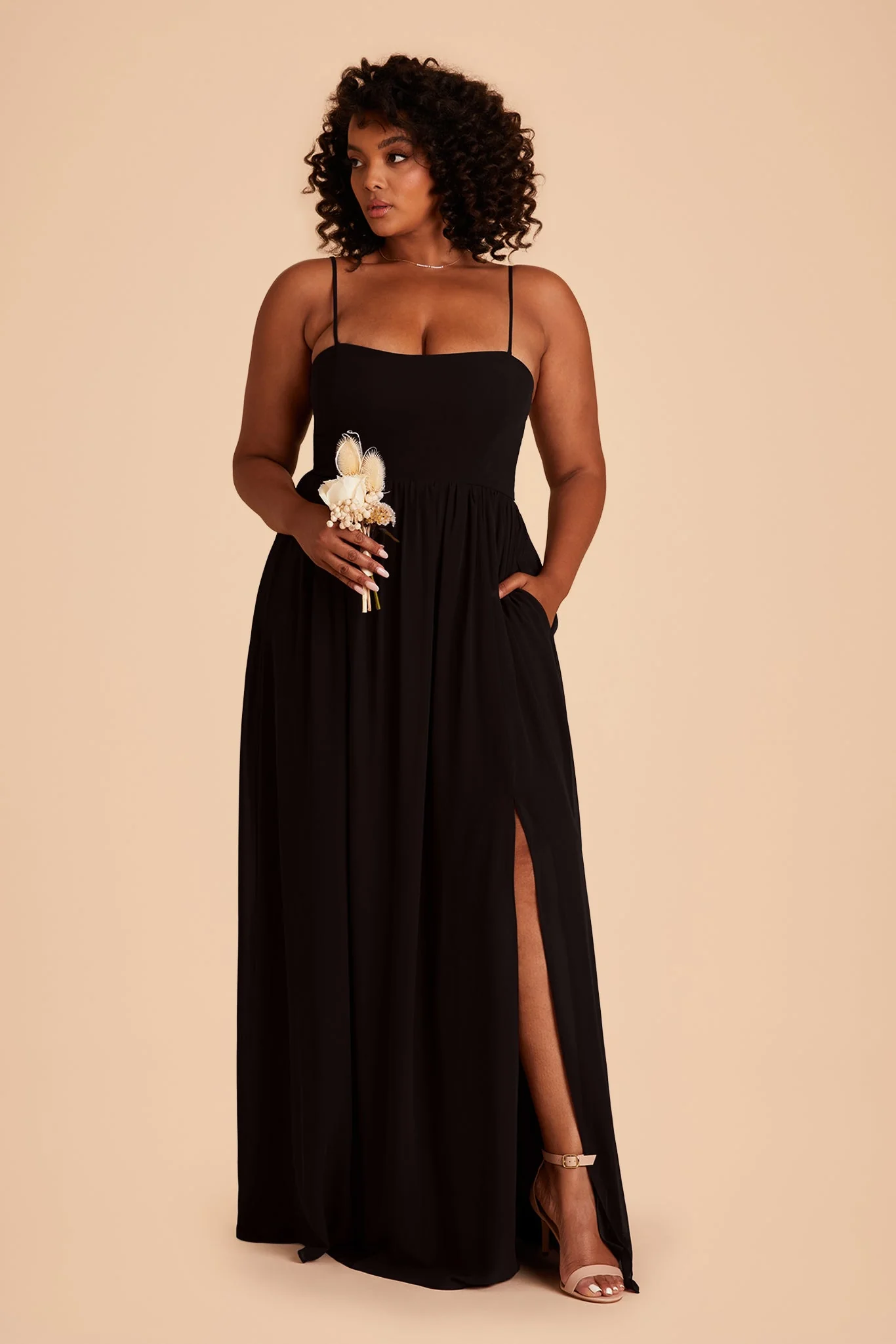 August Chiffon Dress - Black - Image 9