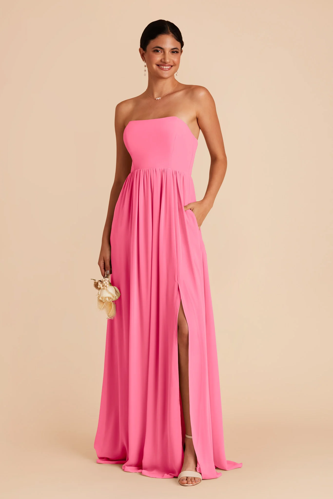 August Chiffon Dress - Bon Bon Pink - Image 4