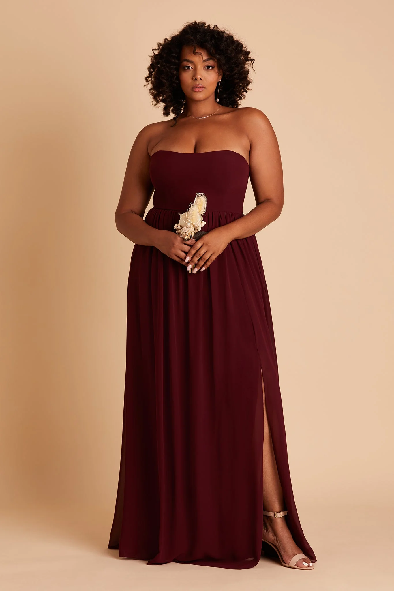 August Chiffon Dress - Cabernet - Image 13