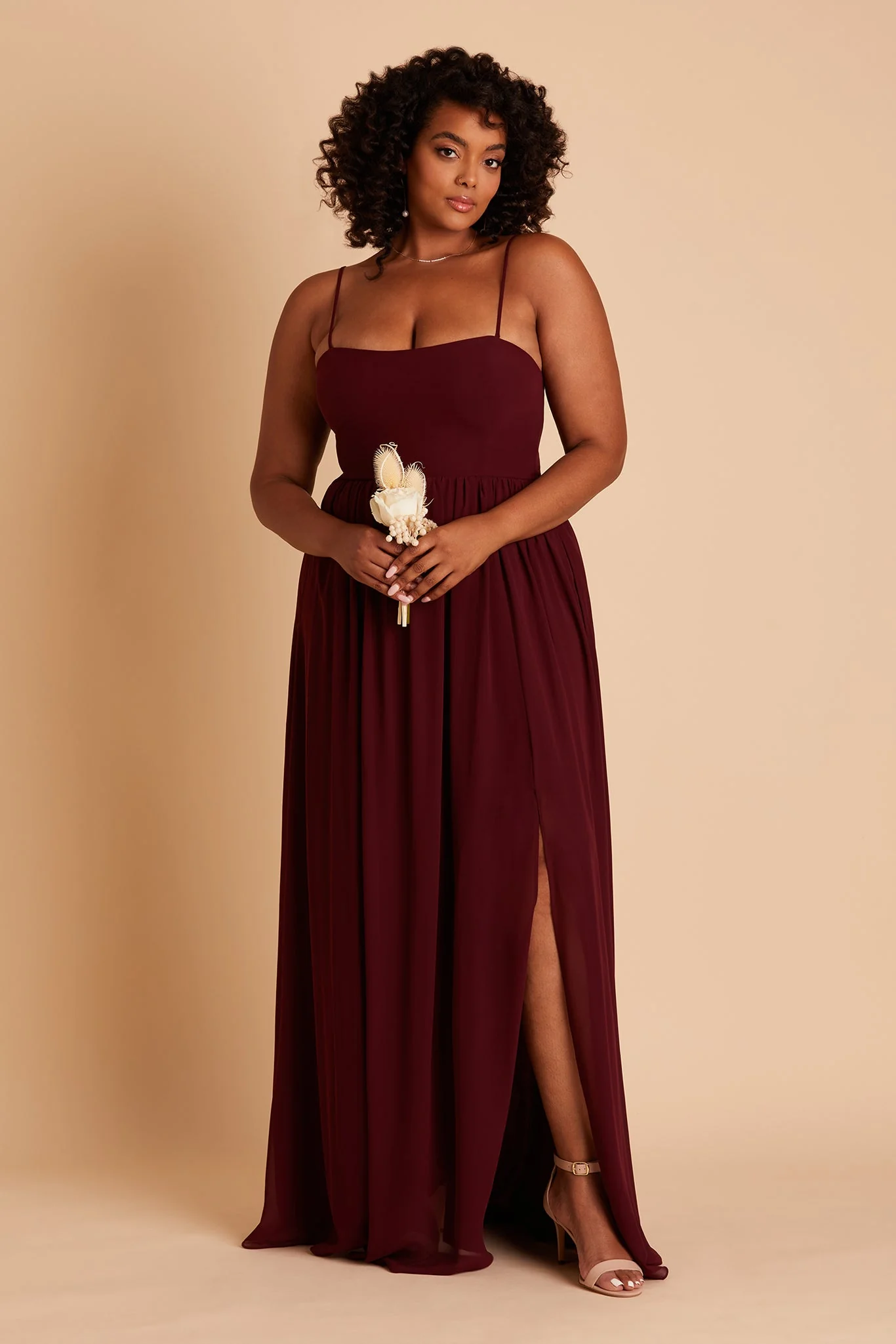 August Chiffon Dress - Cabernet - Image 15