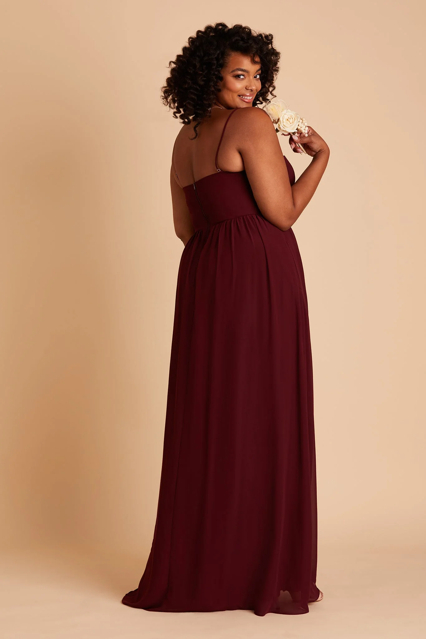 August Chiffon Dress - Cabernet - Image 16