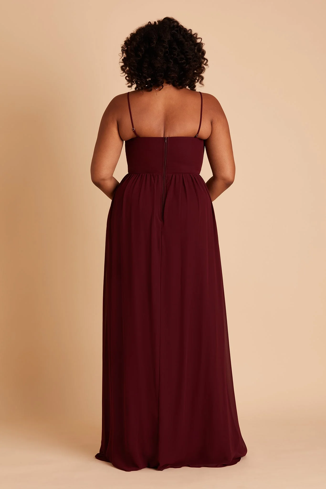 August Chiffon Dress - Cabernet - Image 17