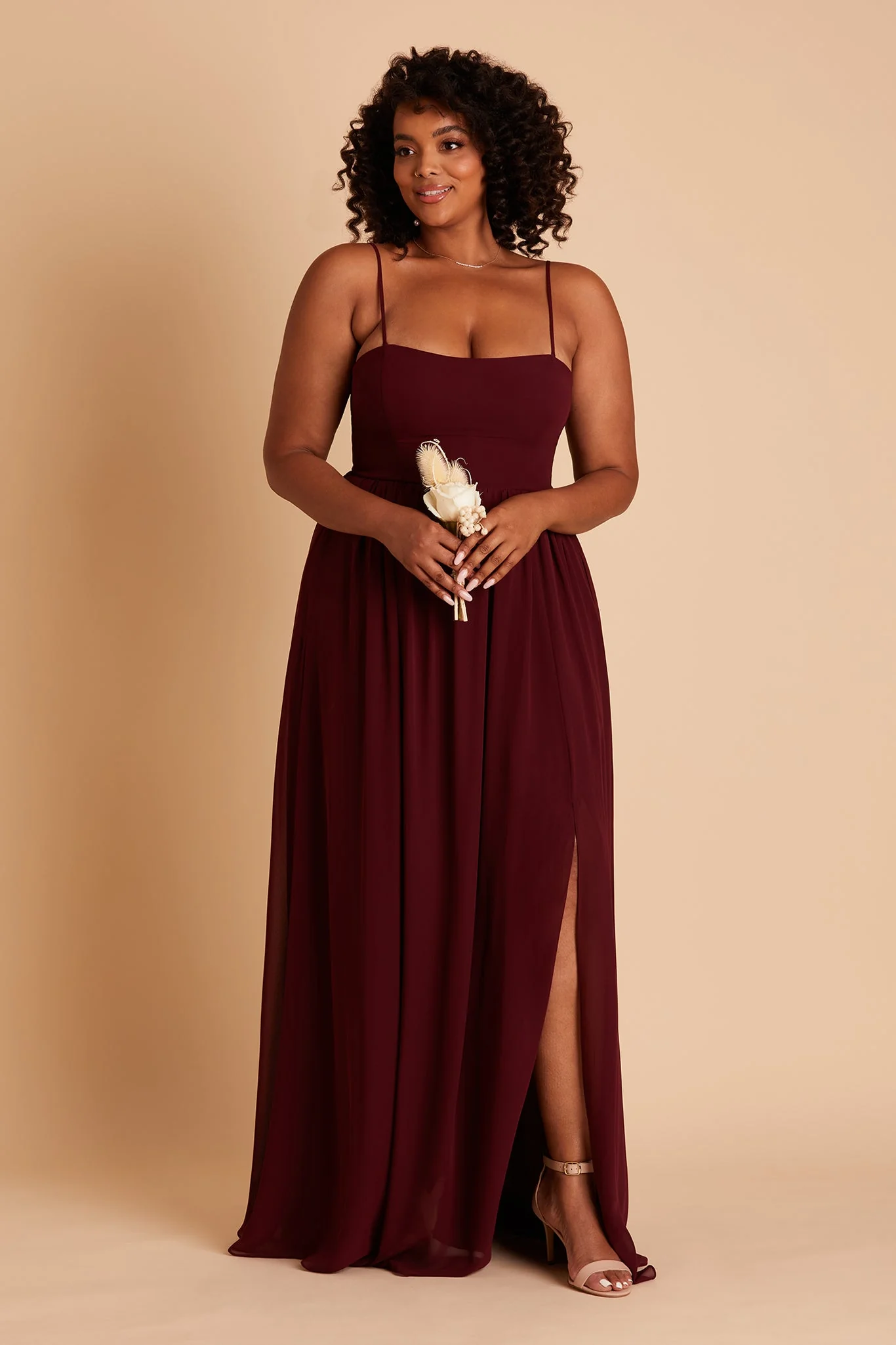August Chiffon Dress - Cabernet - Image 2