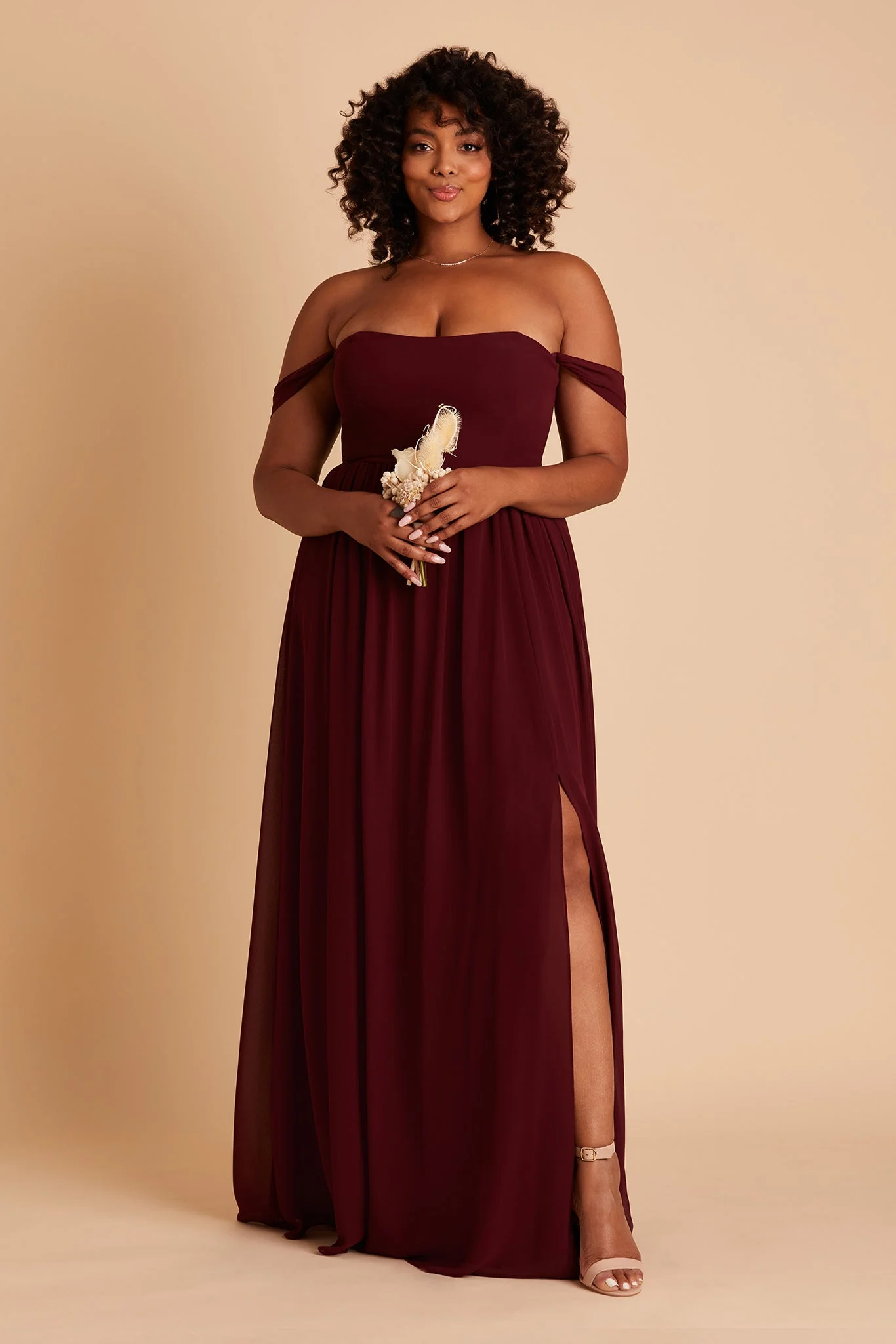 August Chiffon Dress - Cabernet - Image 9