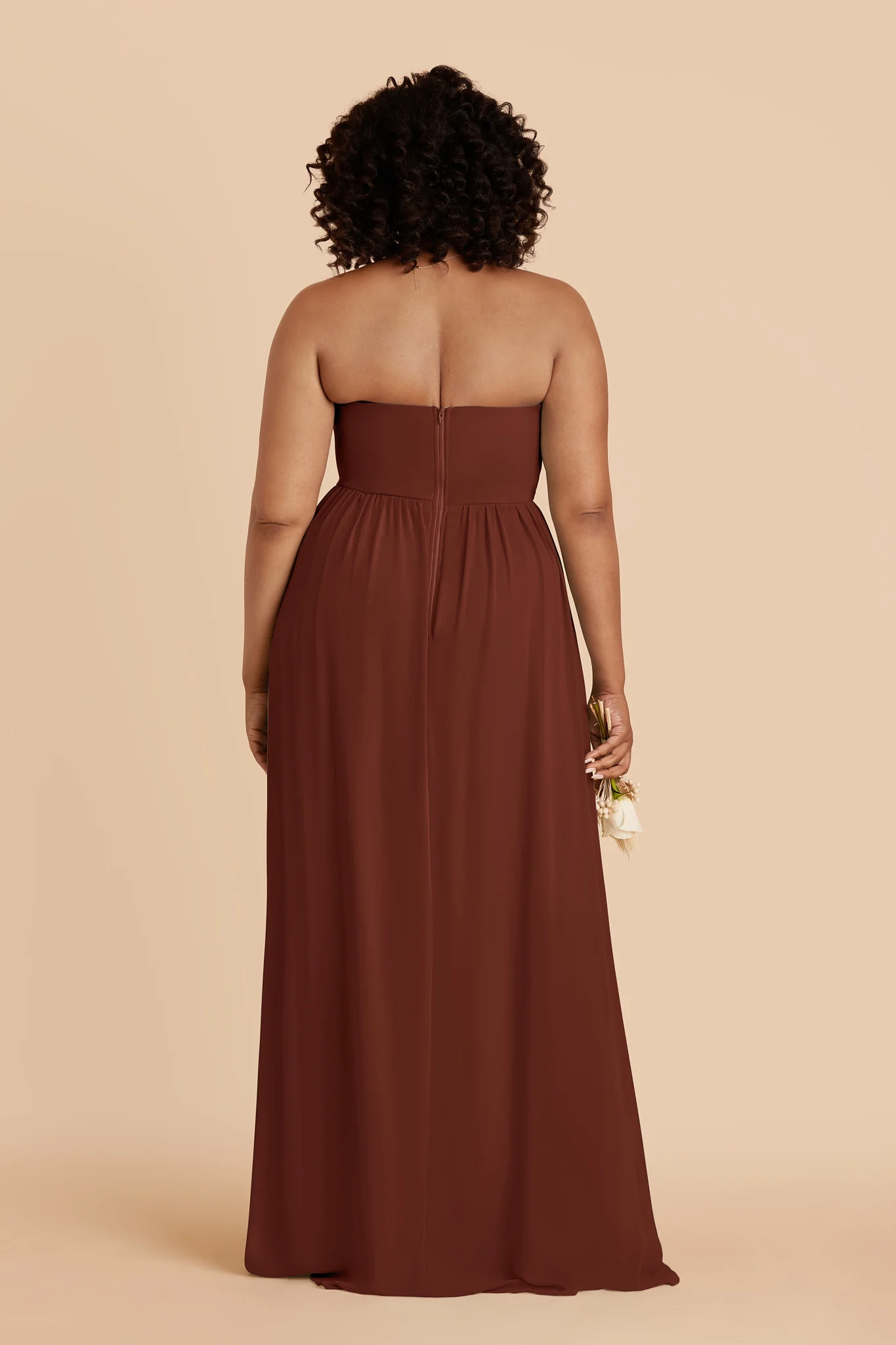 August Chiffon Dress - Cognac - Image 6