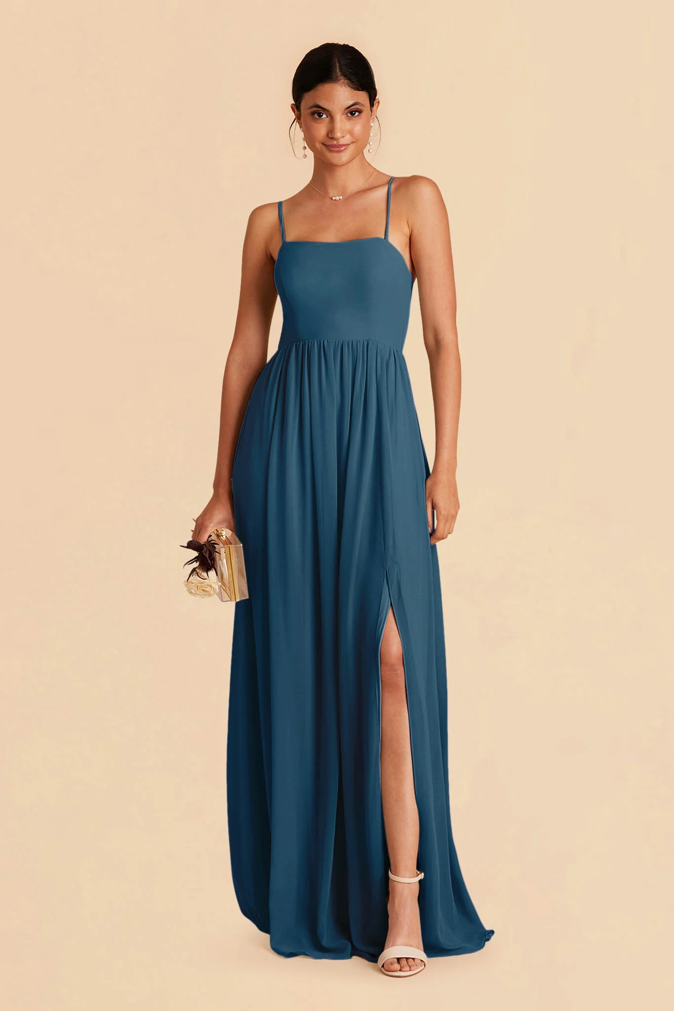August Chiffon Dress - Dark Teal