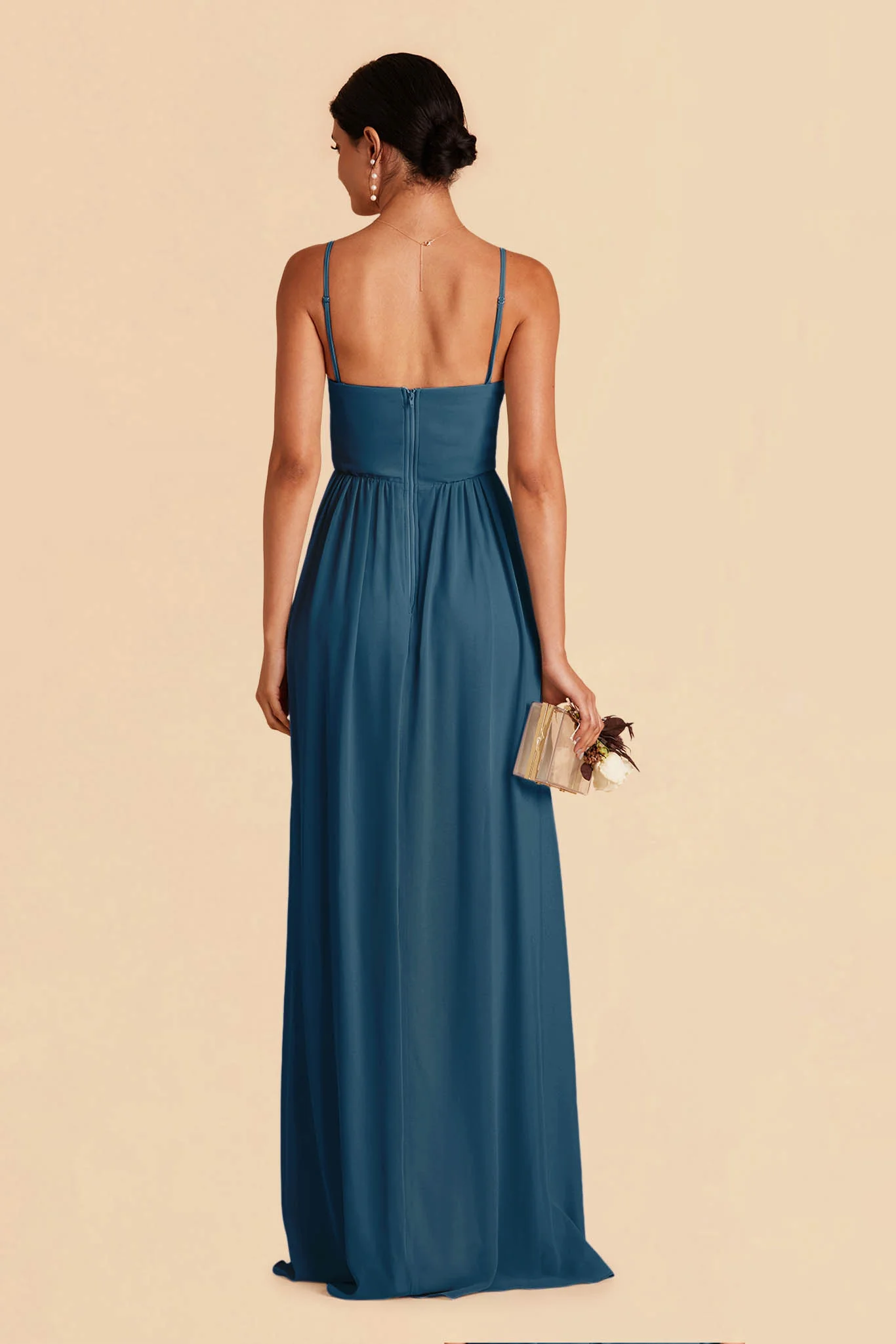 August Chiffon Dress - Dark Teal - Image 5