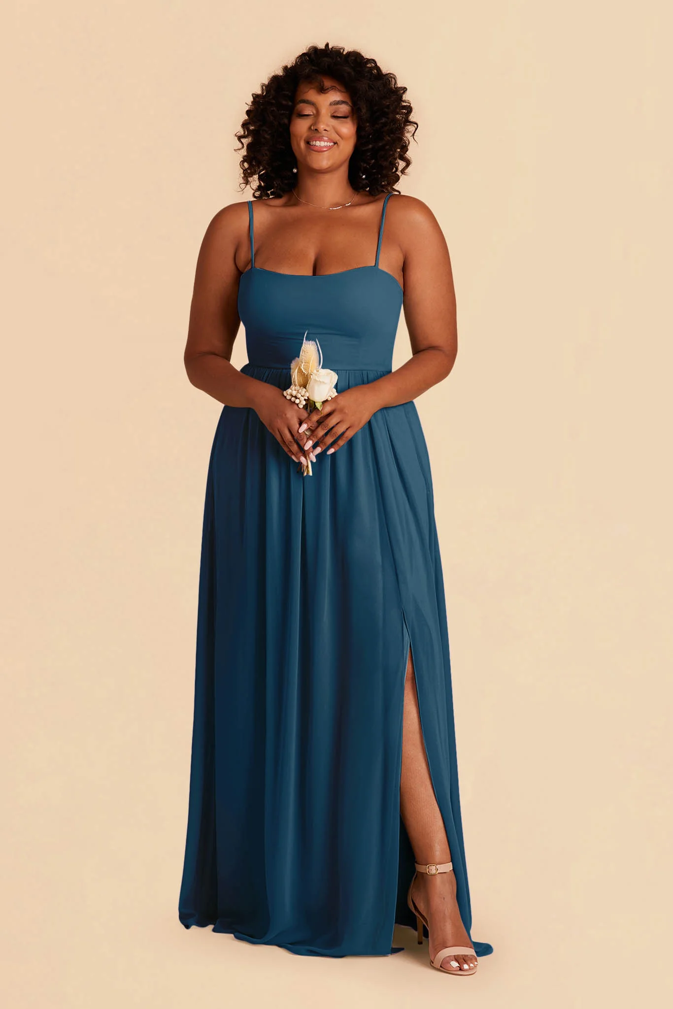 August Chiffon Dress - Dark Teal - Image 6