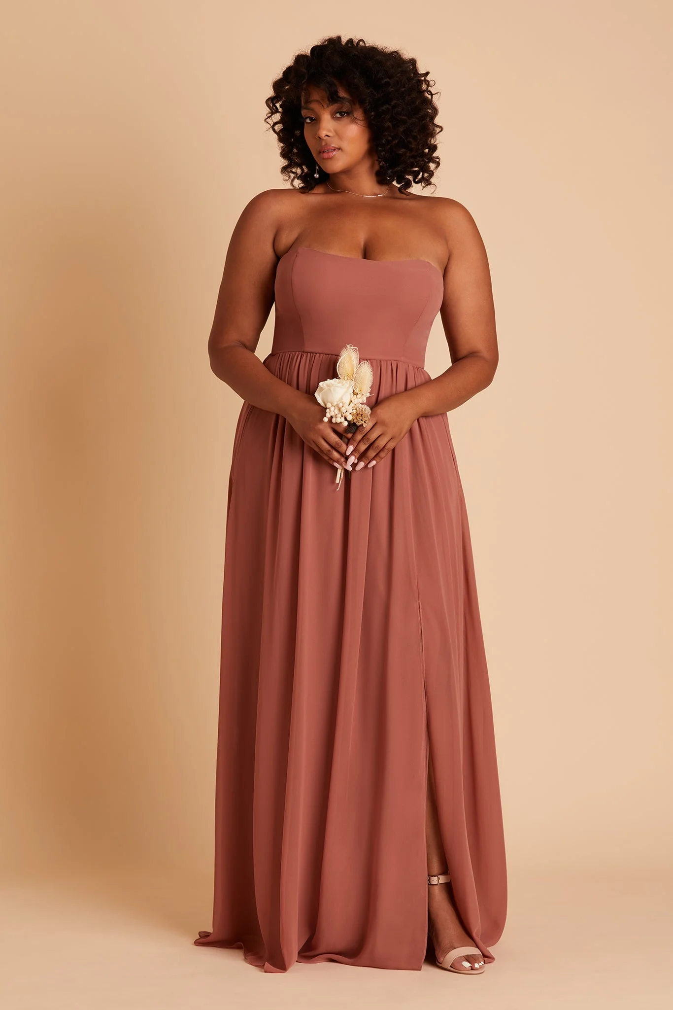 August Chiffon Dress - Desert Rose - Image 11