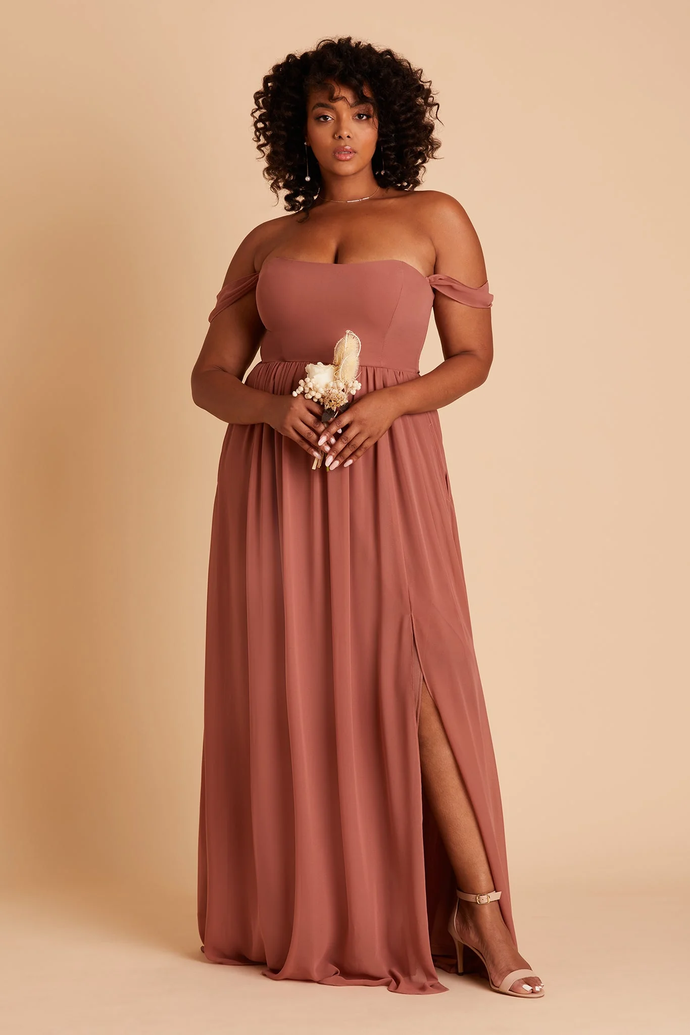 August Chiffon Dress - Desert Rose - Image 12