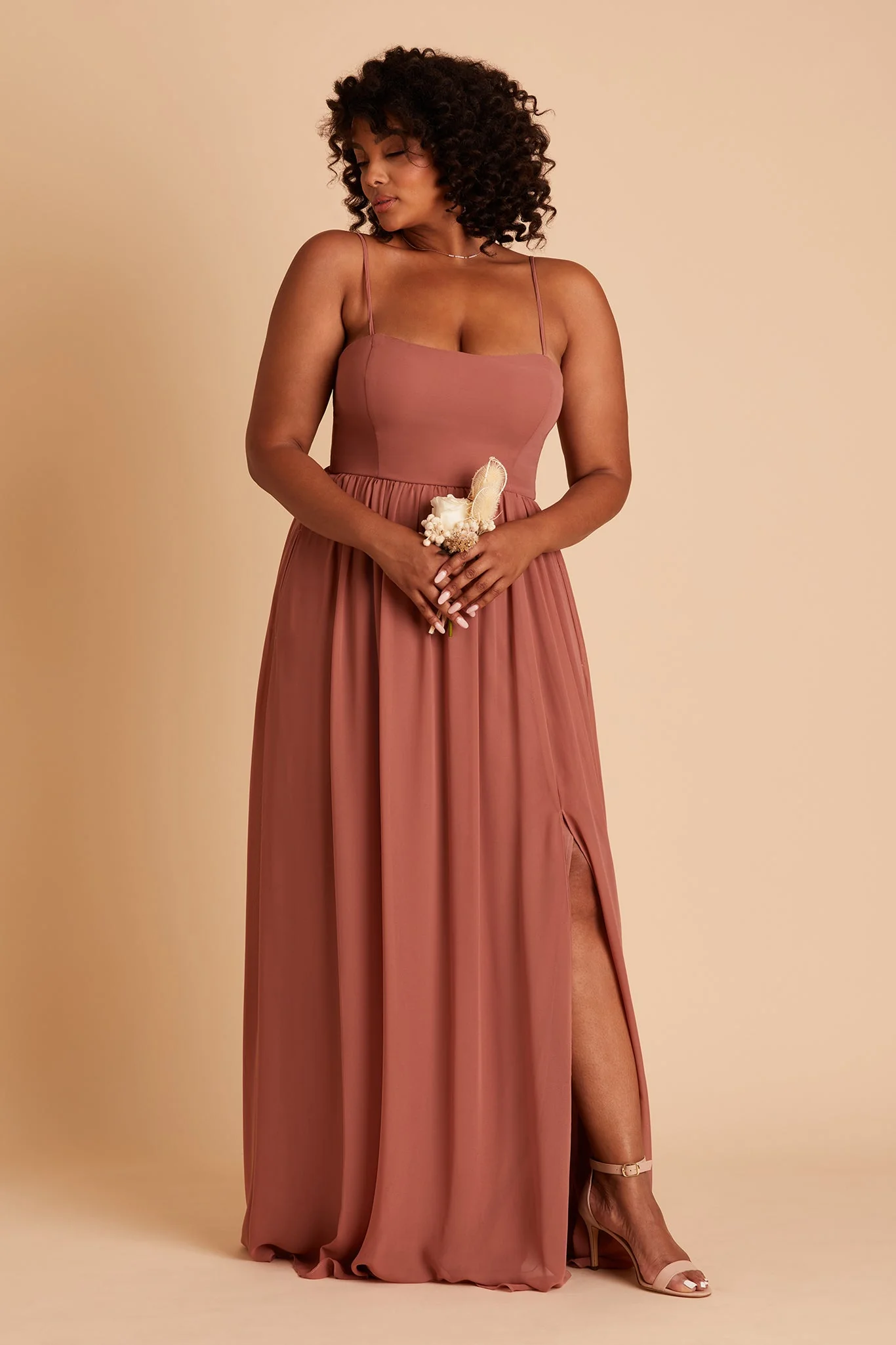 August Chiffon Dress - Desert Rose - Image 13