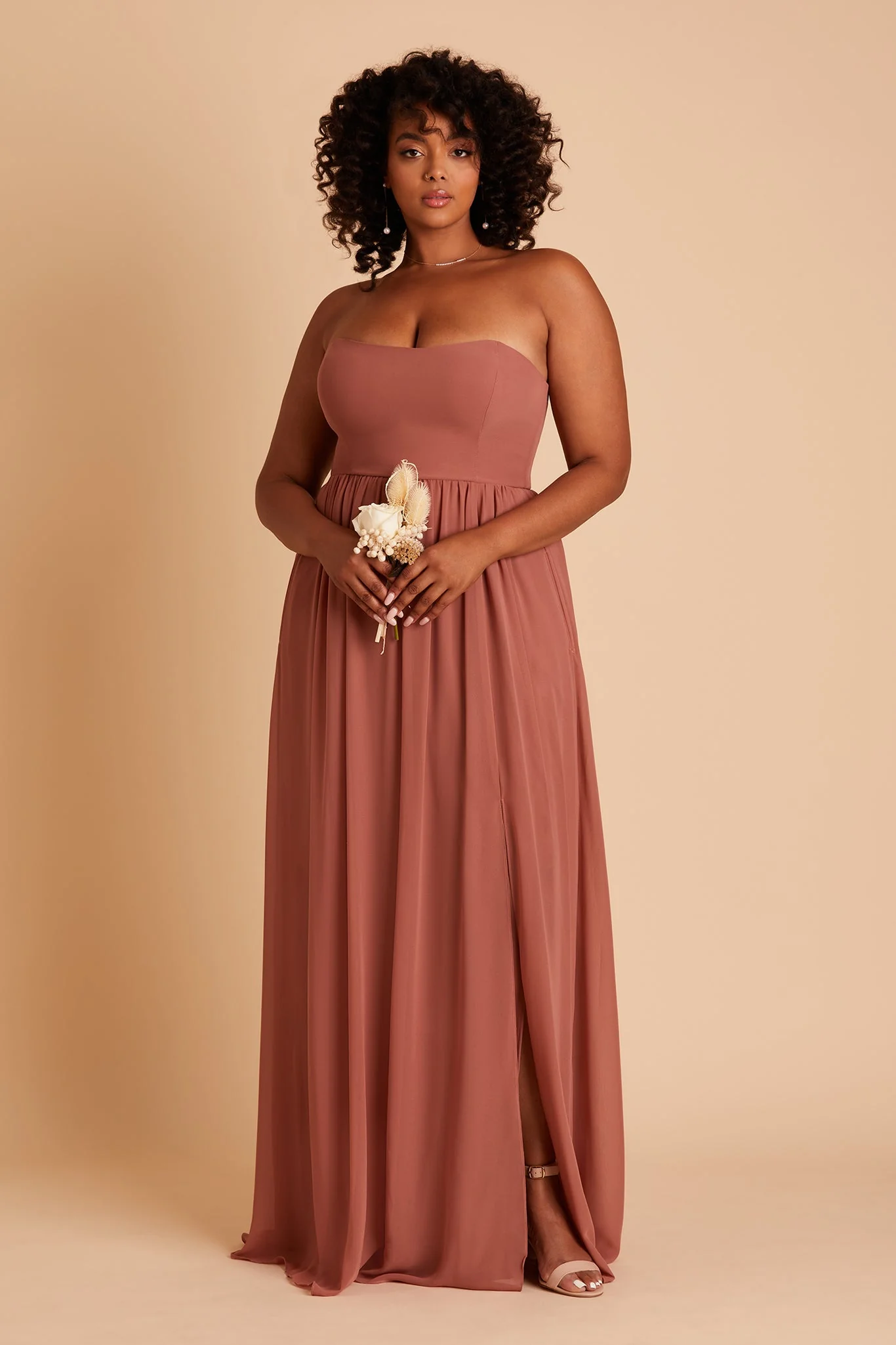 August Chiffon Dress - Desert Rose - Image 2