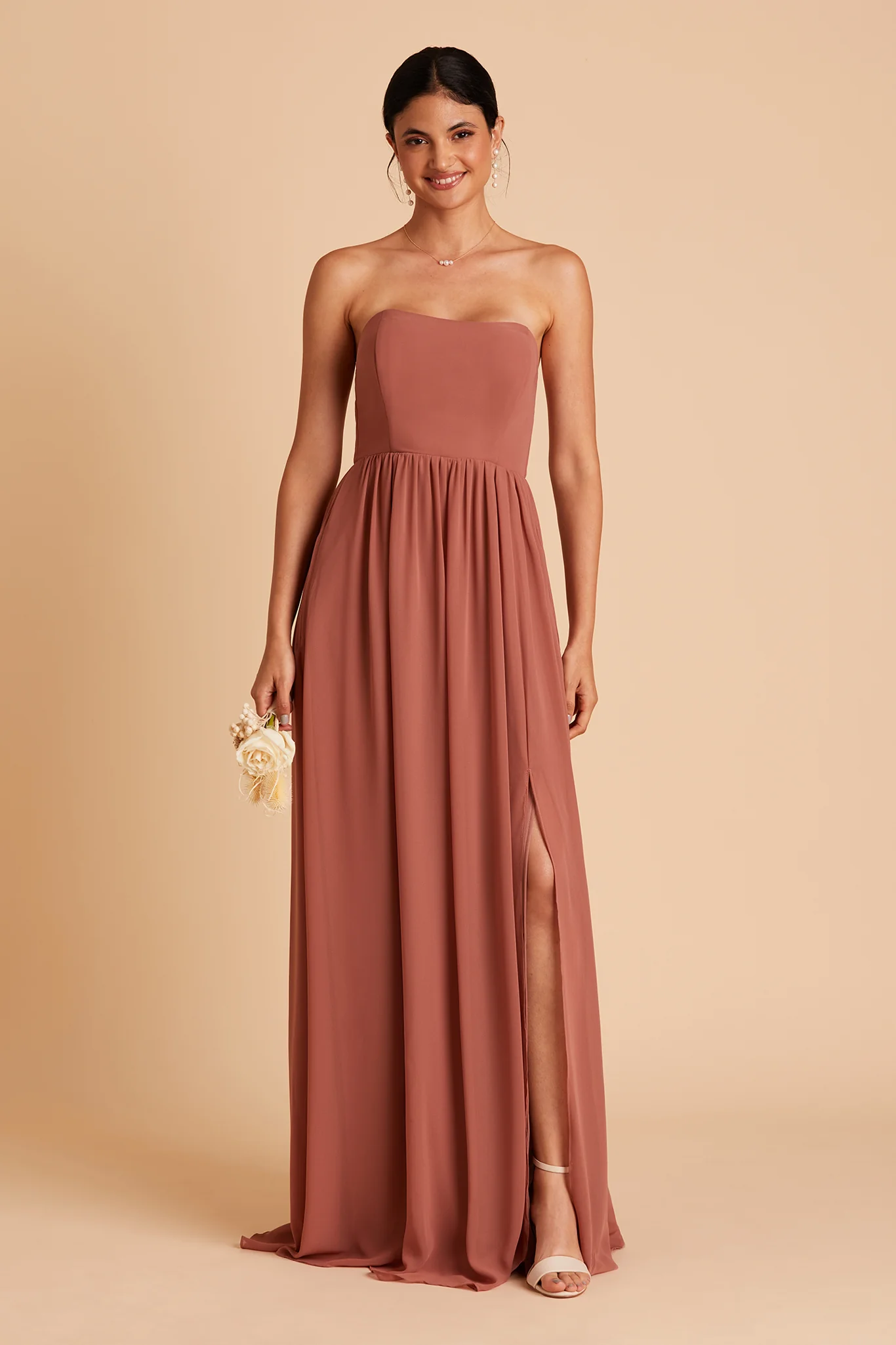 August Chiffon Dress - Desert Rose - Image 3