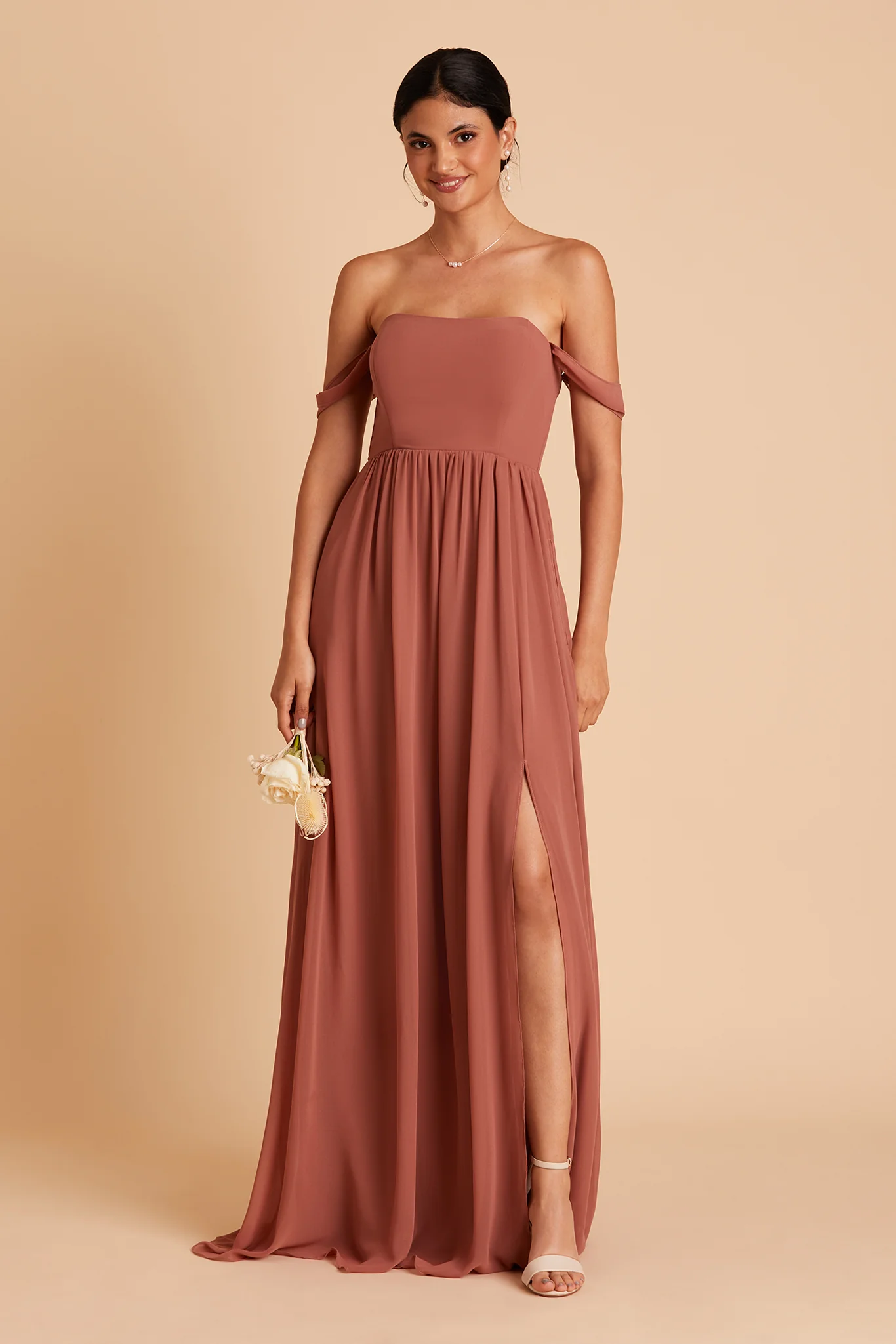 August Chiffon Dress - Desert Rose - Image 4
