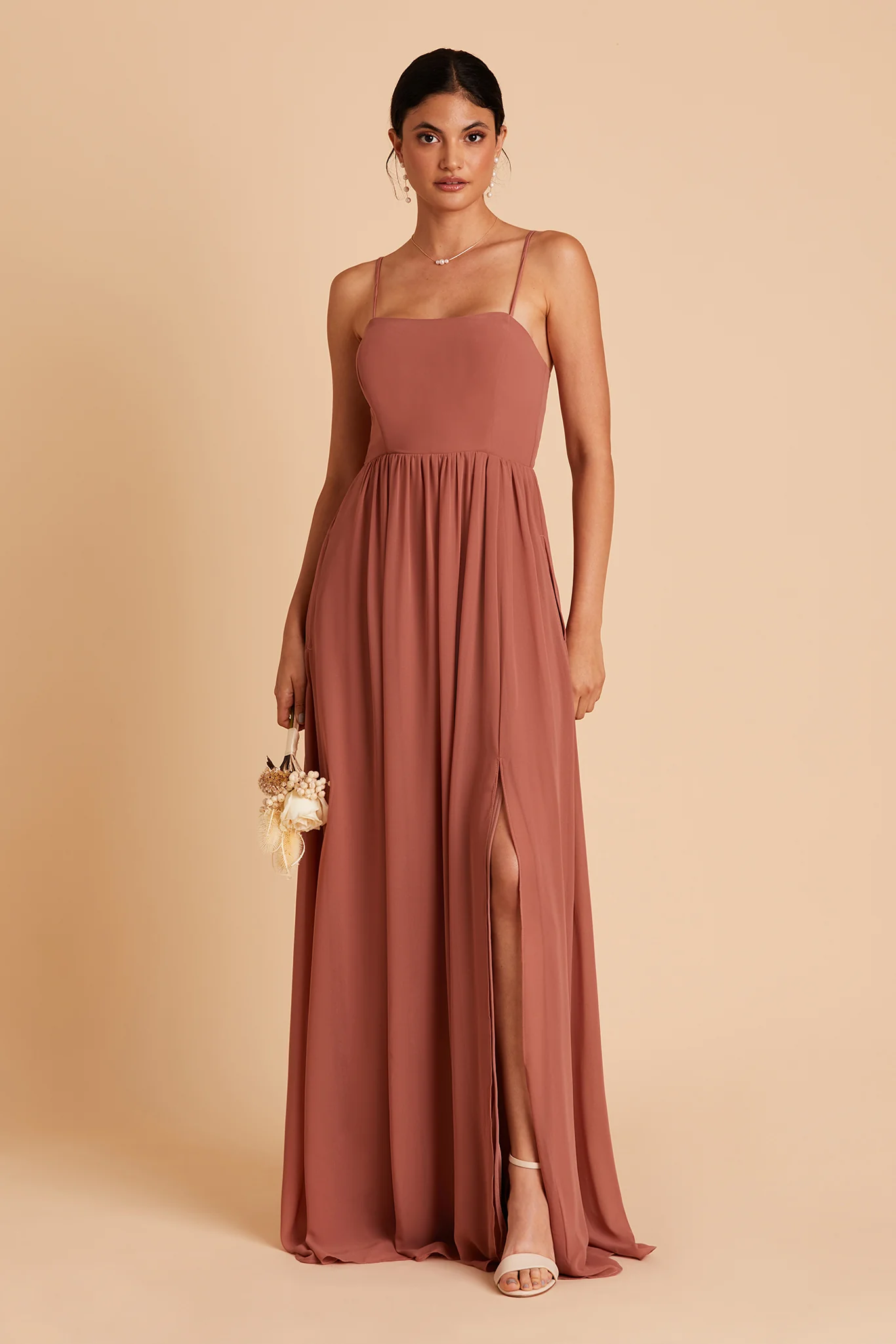 August Chiffon Dress - Desert Rose - Image 7