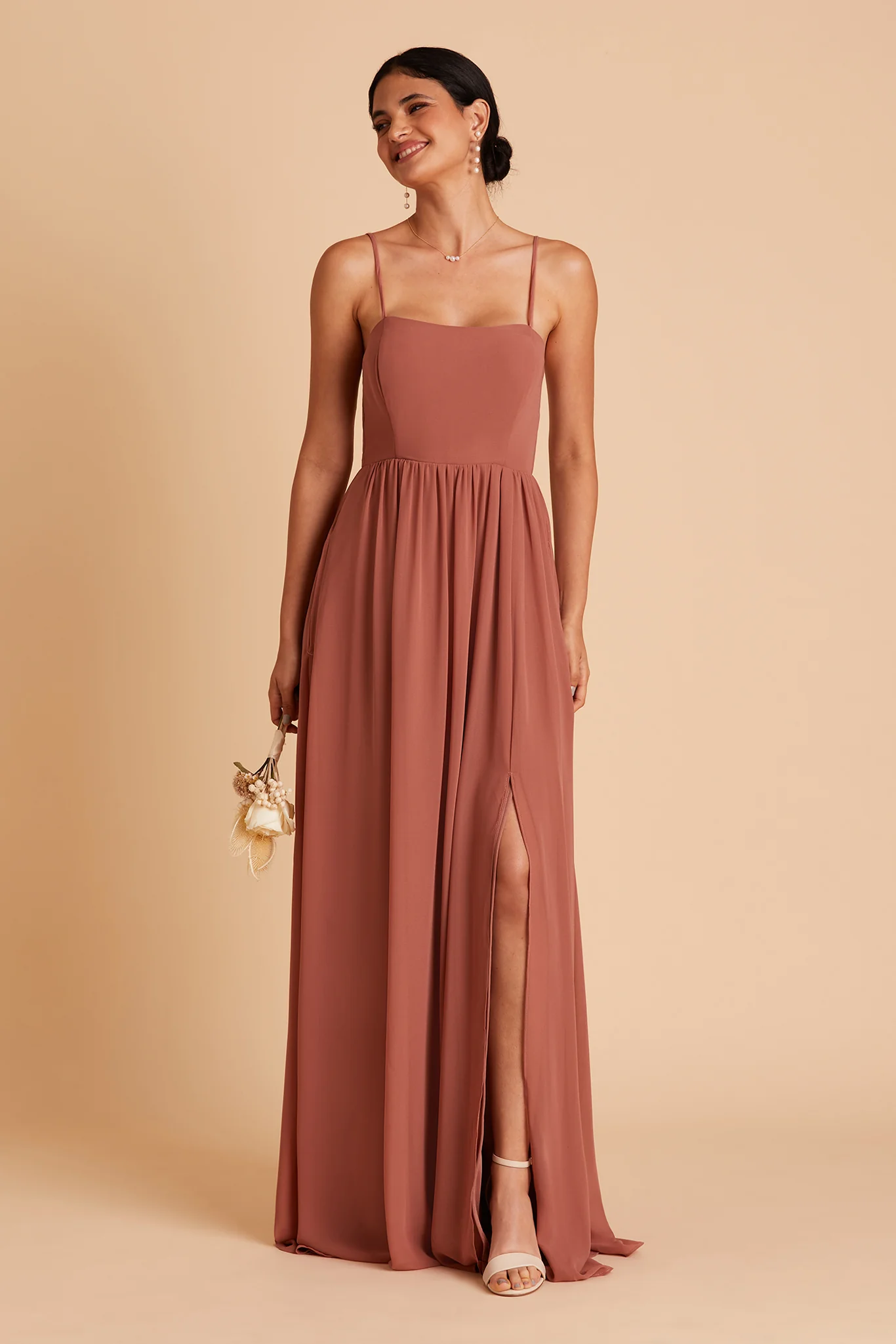 August Chiffon Dress - Desert Rose - Image 8