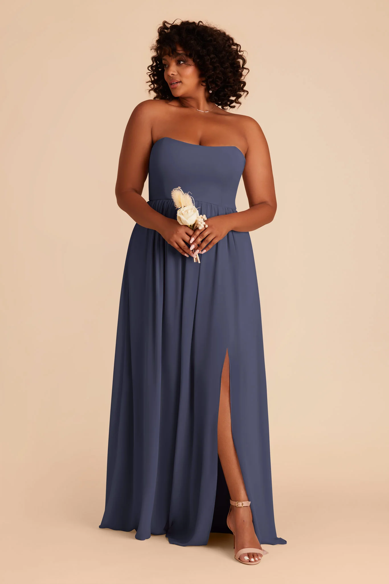 August Chiffon Dress - Dusk Blue - Image 9