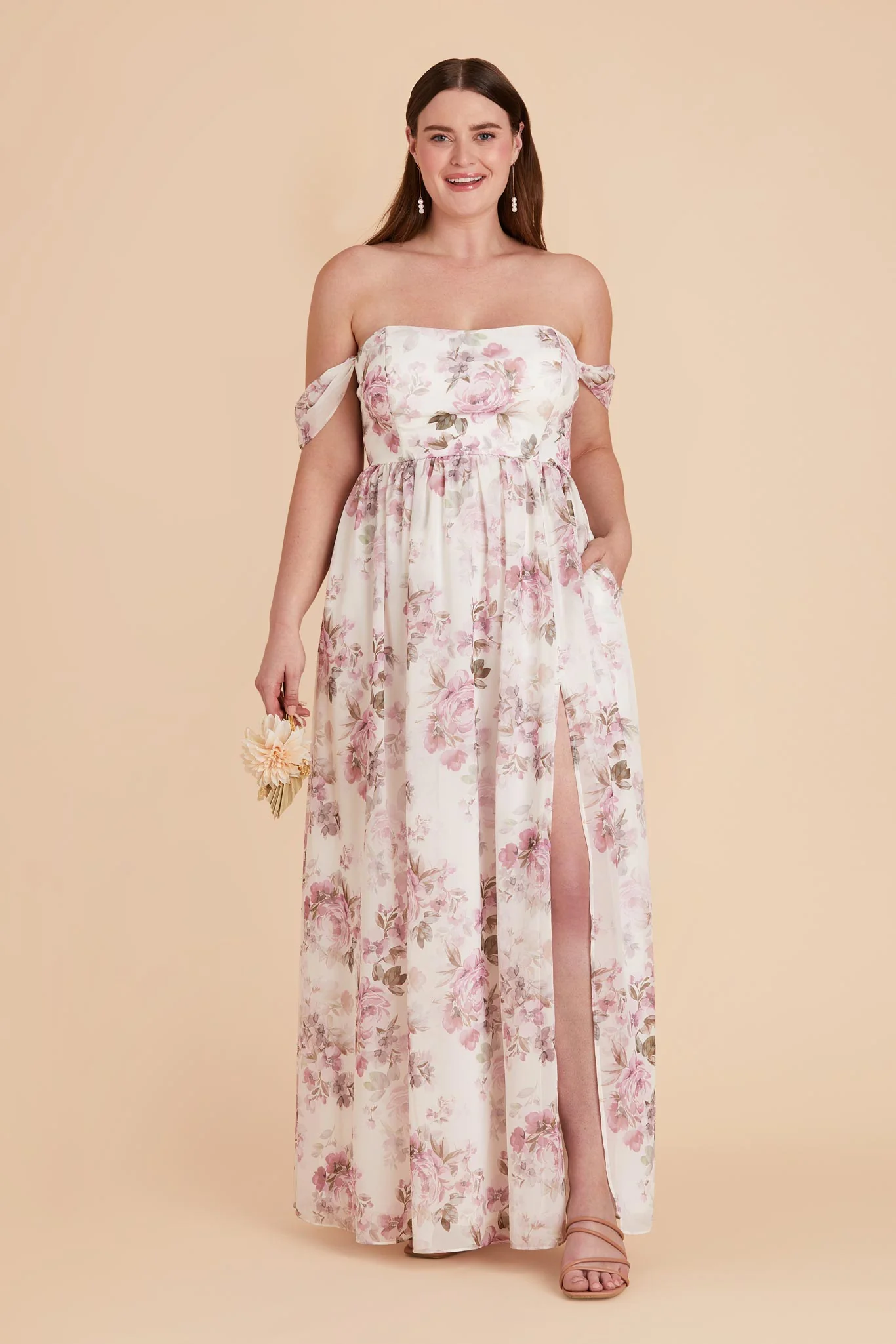 August Chiffon Dress - Dusty Pink Peonies - Image 10
