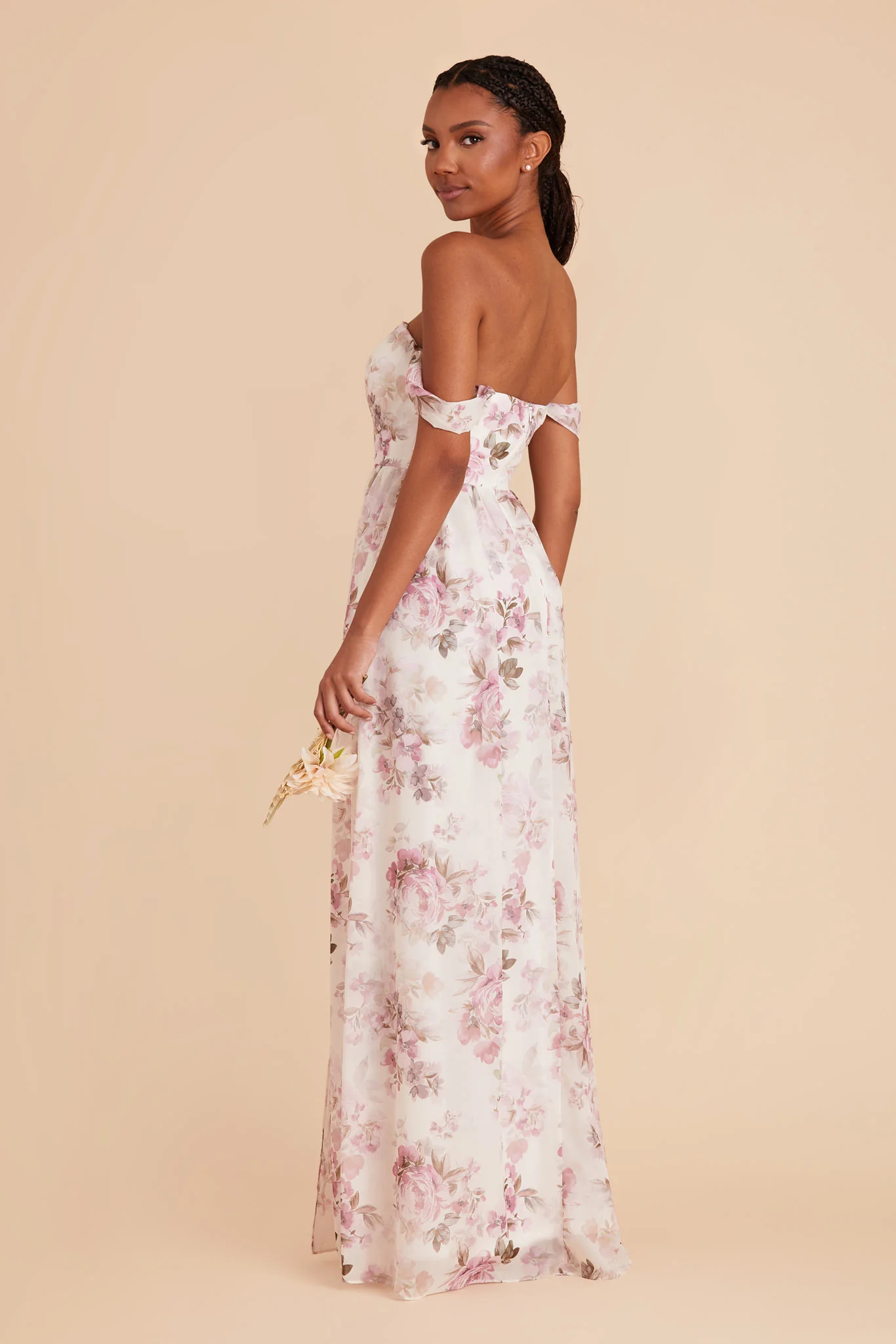 August Chiffon Dress - Dusty Pink Peonies - Image 8