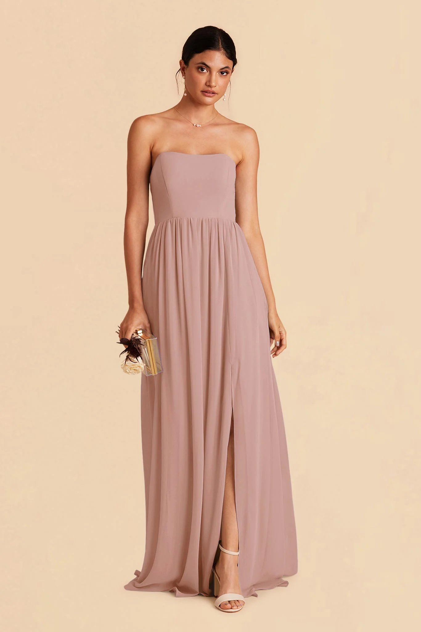 August Chiffon Dress - English Rose - Image 4