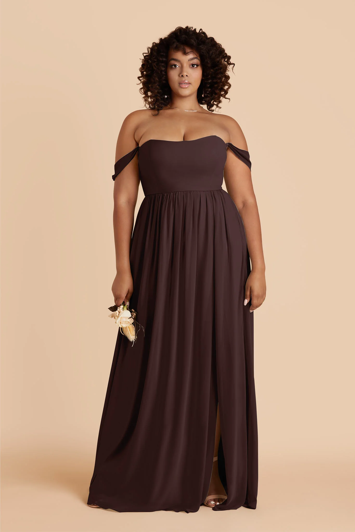 August Chiffon Dress - Espresso - Image 2