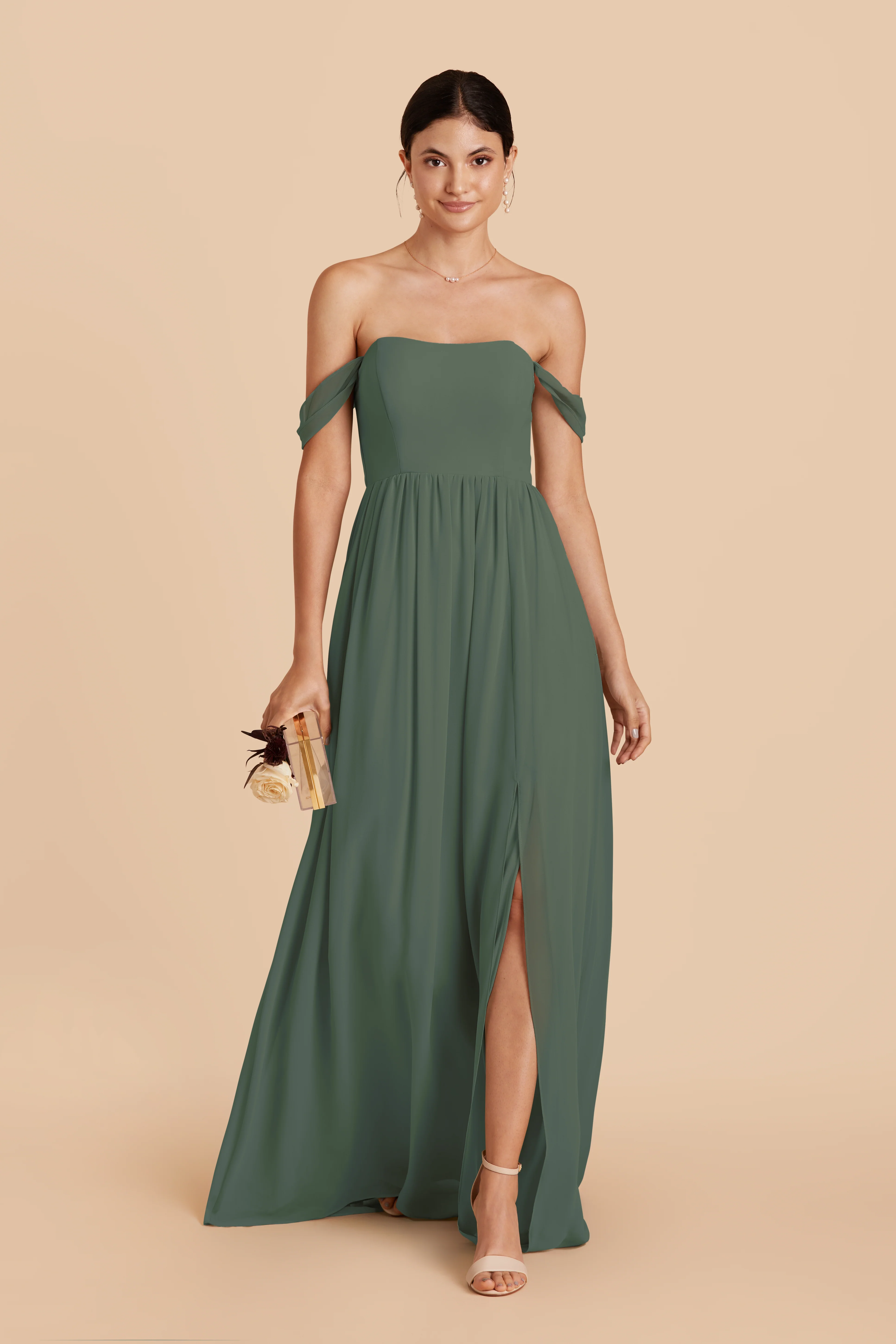 August Chiffon Dress - Eucalyptus - Image 4