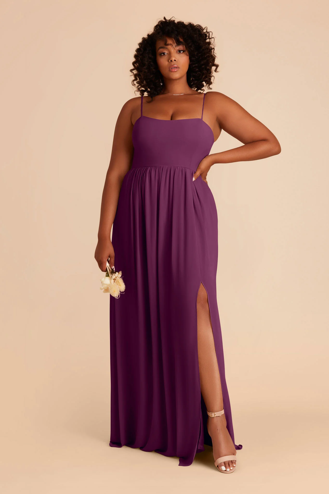 August Chiffon Dress - Fig - Image 9