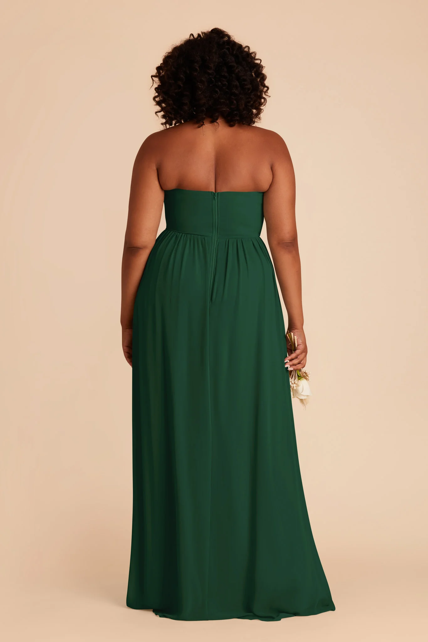 August Chiffon Dress - Forest Green - Image 7