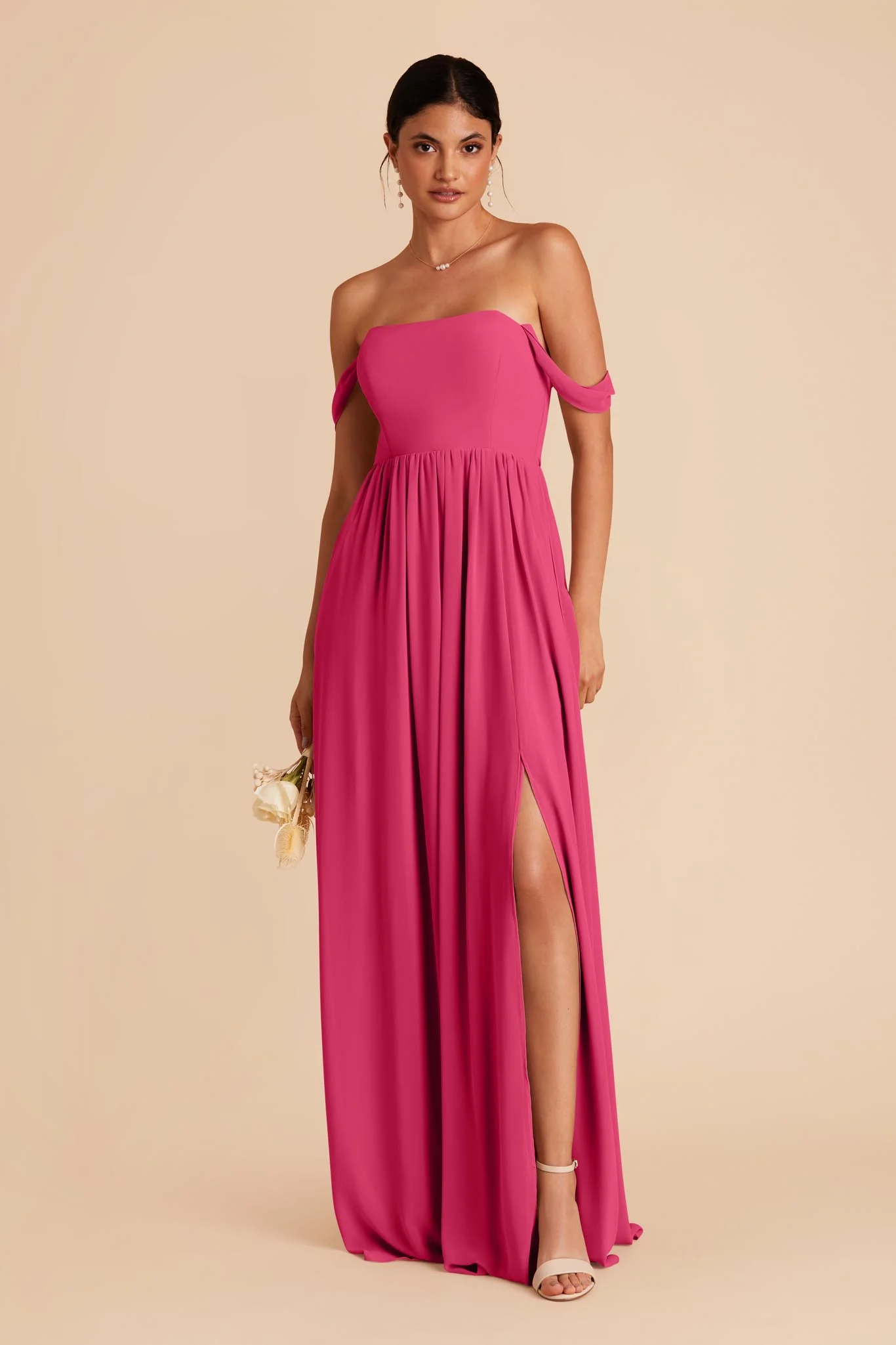 August Chiffon Dress - Fuchsia