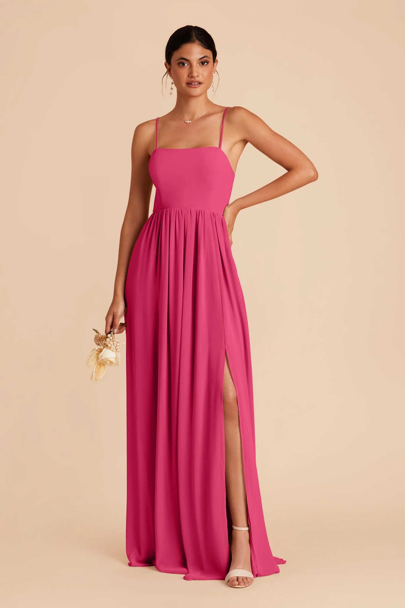 August Chiffon Dress - Fuchsia - Image 4