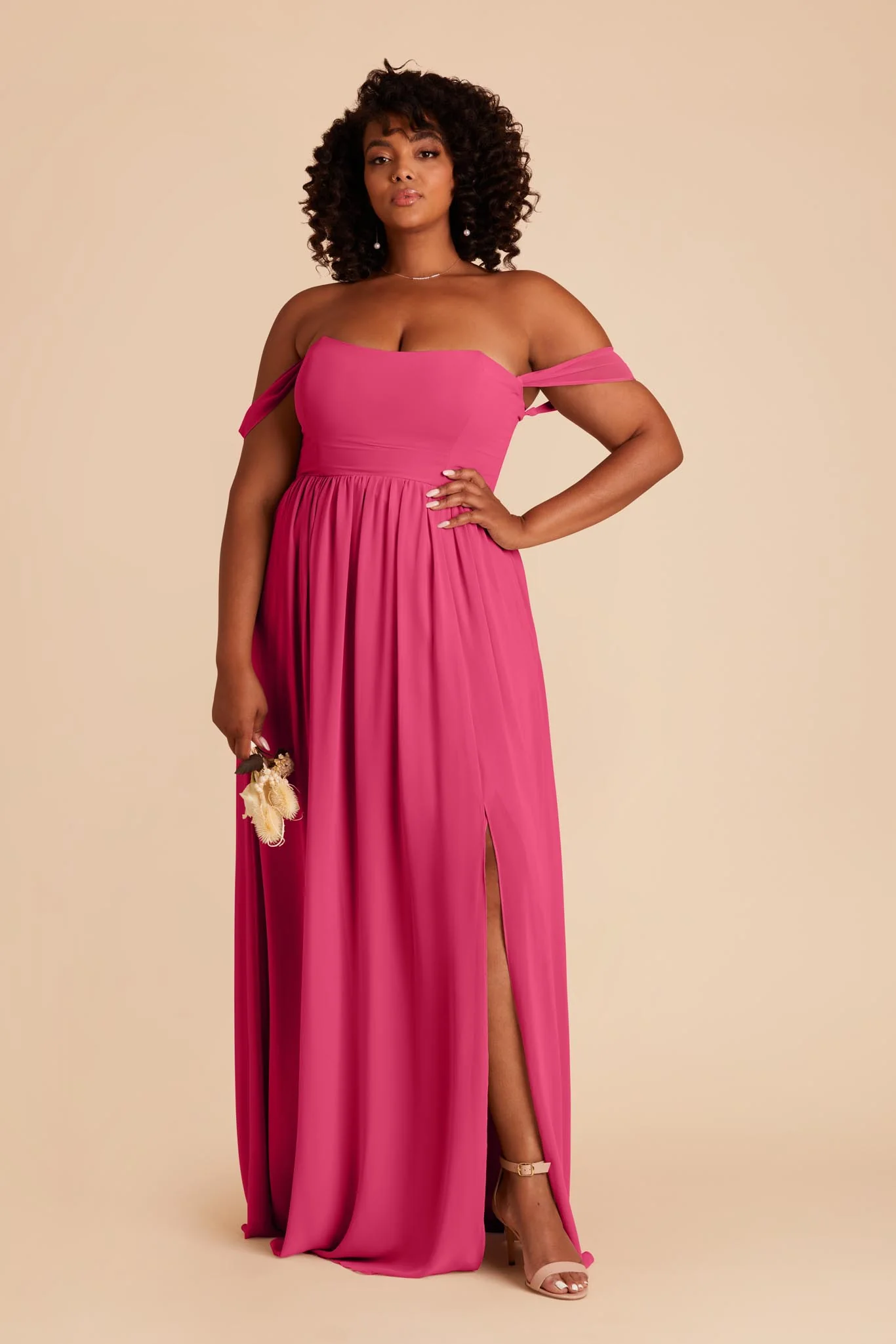 August Chiffon Dress - Fuchsia - Image 6